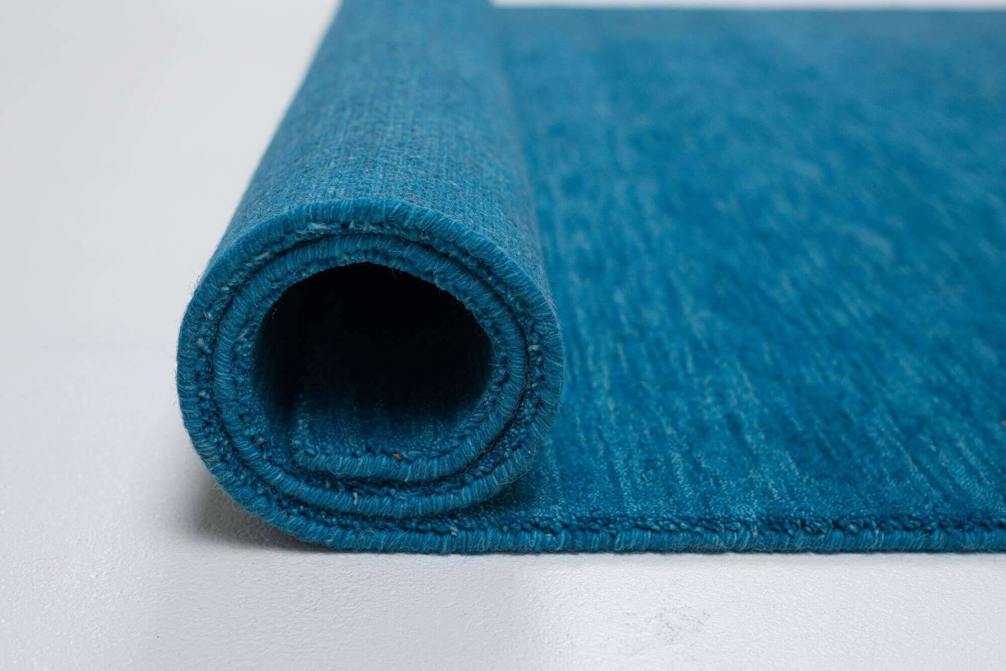 holi_uni_700blue_428754_11 Handwebteppich Holi Schurwolle Naturteppich Teppich uni