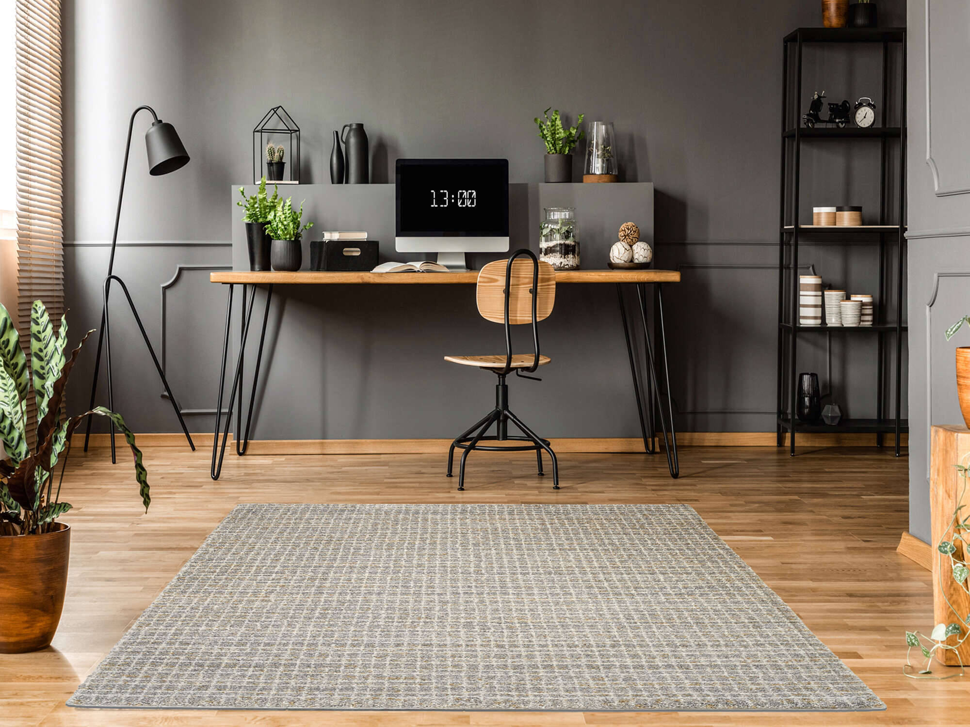 NVI03-912-1 New Villa Geo Teppich Modern Hochflor