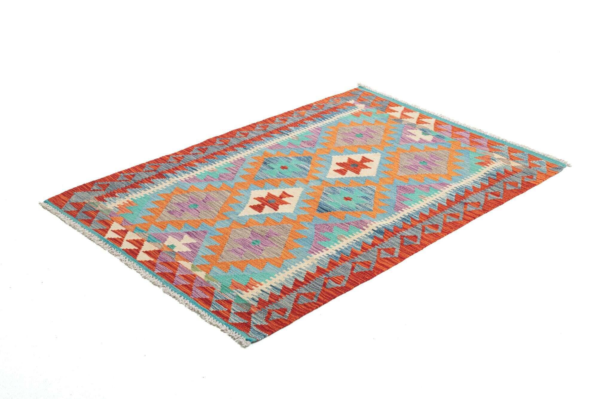 tablashah_5386_800multicolor_434929_2 Handgewebter Kelim Teppich Tablashah Schurwolle bunt 102x152cm