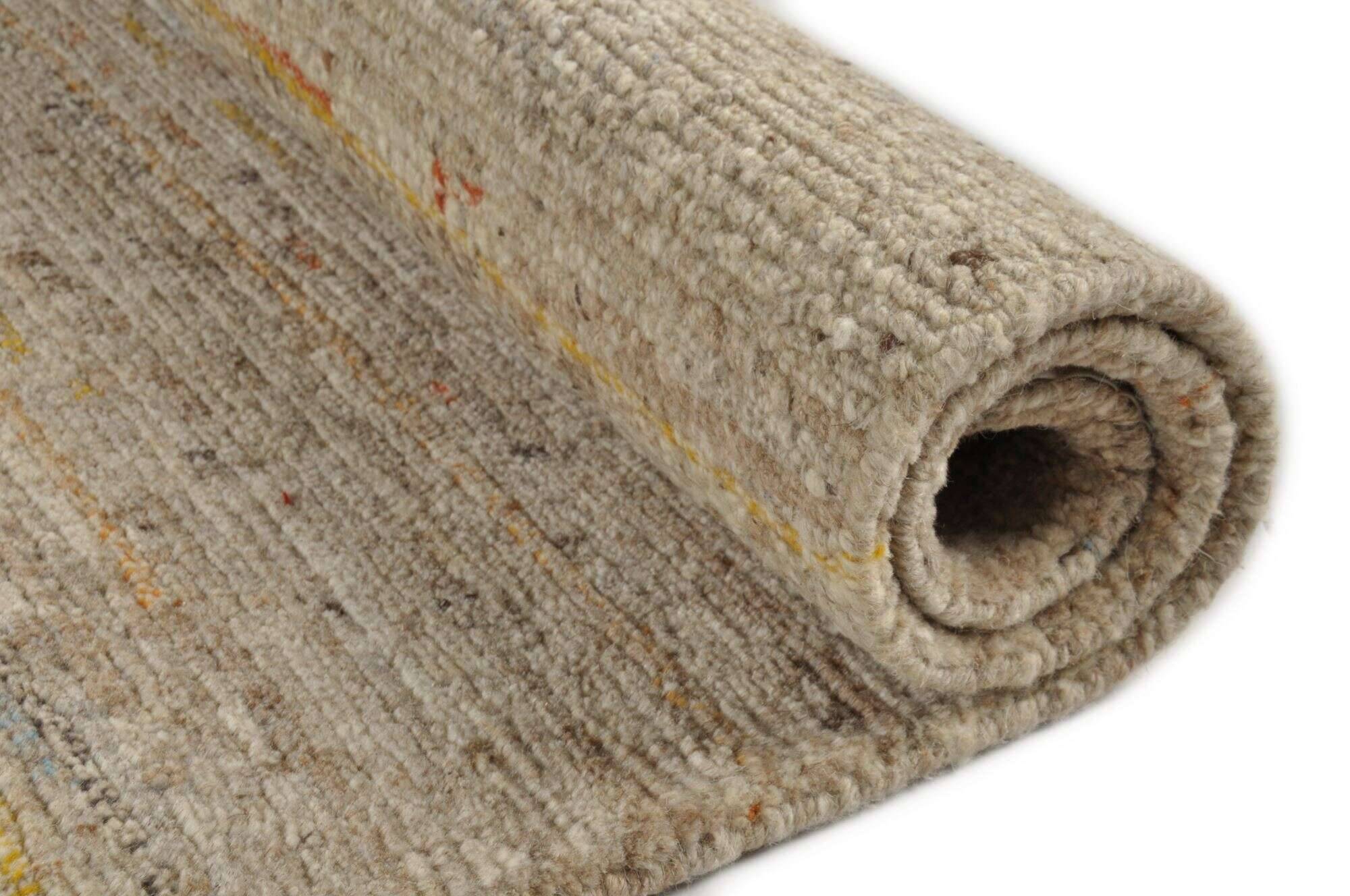 morsum_uni_555beigemulti_430903_11 Fangri Nepal Teppich RS621 Handgeknüpft Wolle