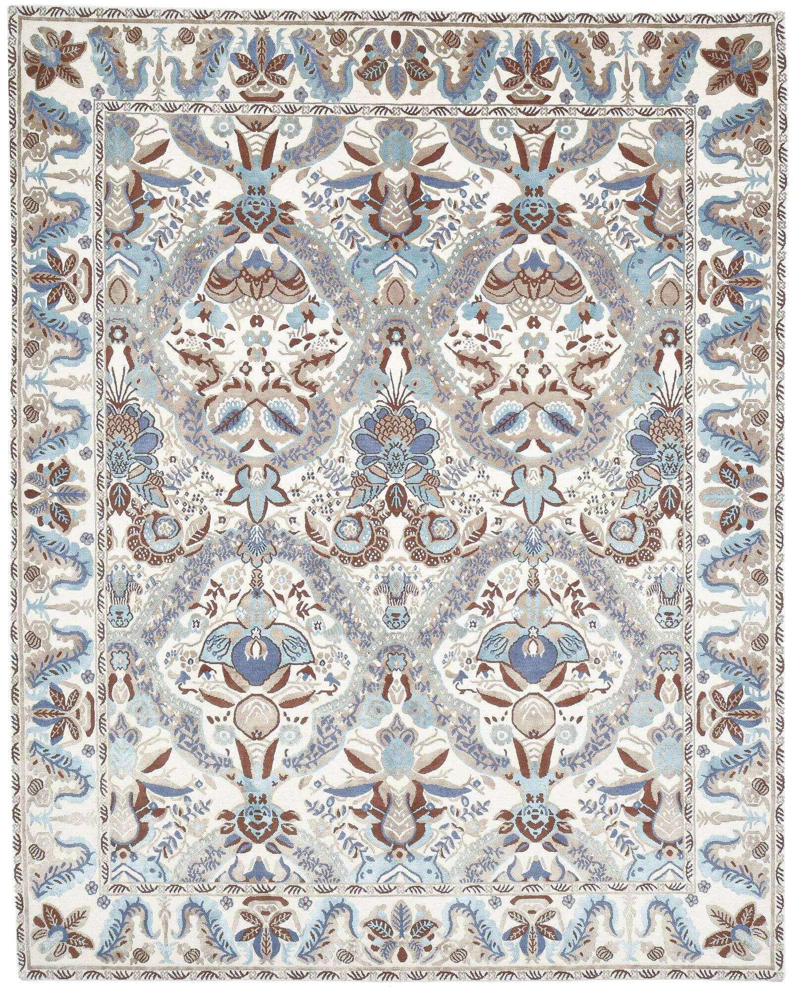 Nepal Teppich Jabu Silk 60 Wolle Seide Design Teppich 245x307cm