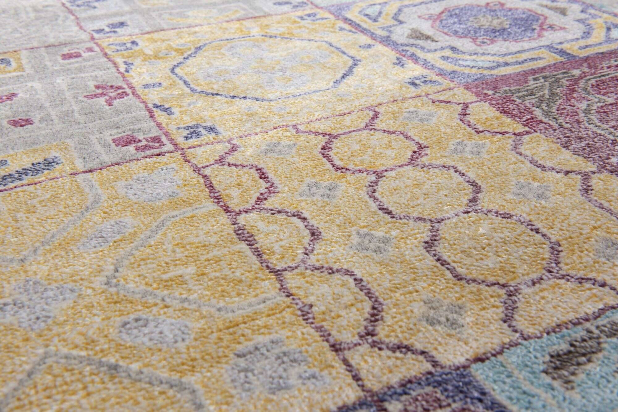 hindustanviskose_3019_415121_3 Design Teppich Hindustan Viscose 50 Handgeknüpft 171x238 cm bunt