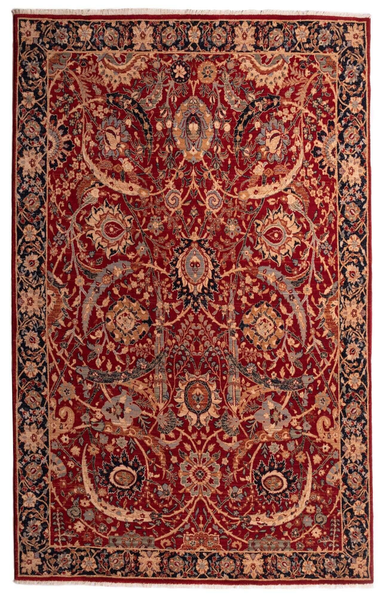 Saharna_6650_205redmulti_422798_1-1 Teppich Saharna 6650 Webteppich aus reiner Wolle