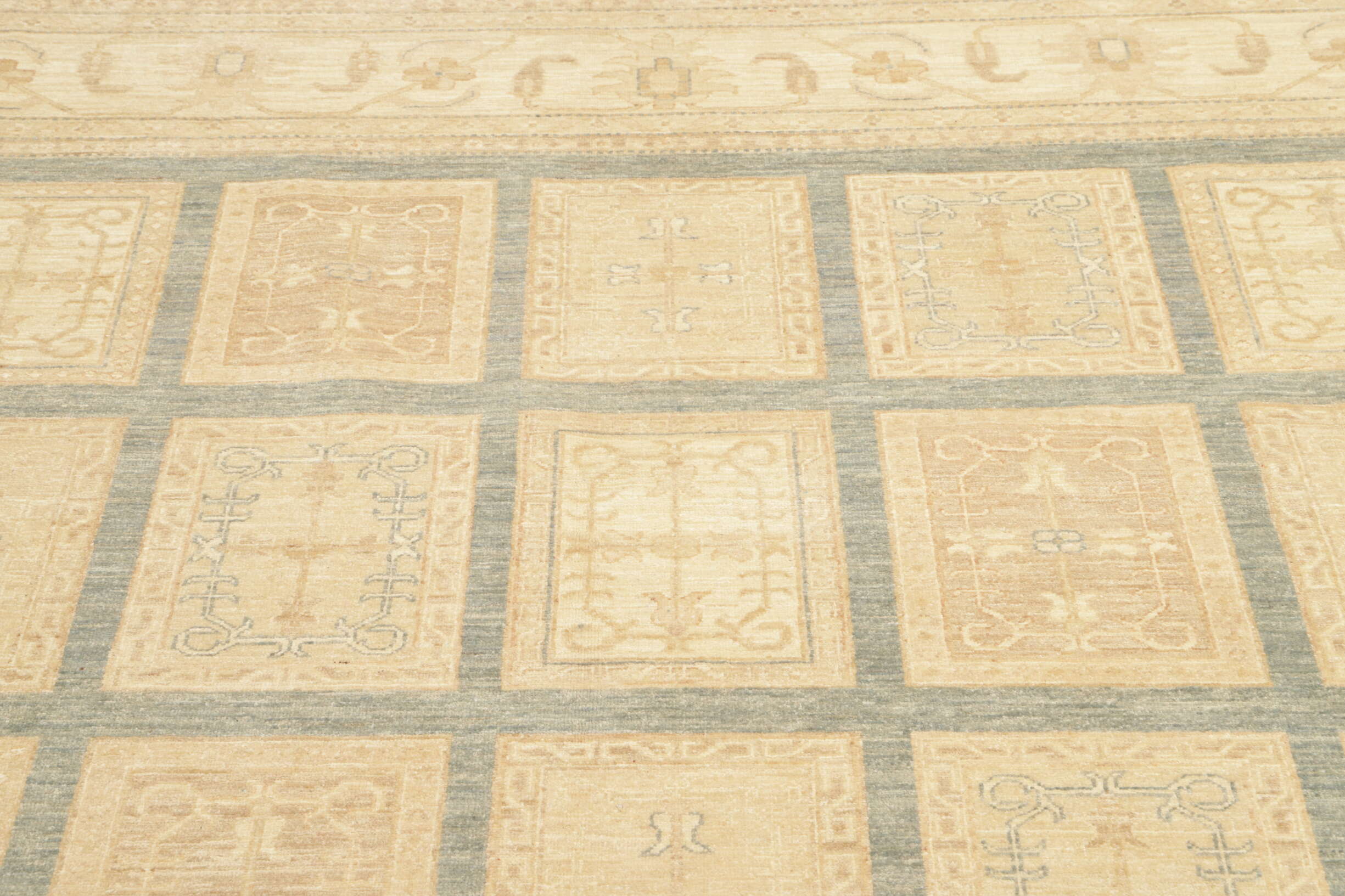 Teppich Ziegler 247 x 284 cm Orientteppich beige Handgeknüpft Schurwolle