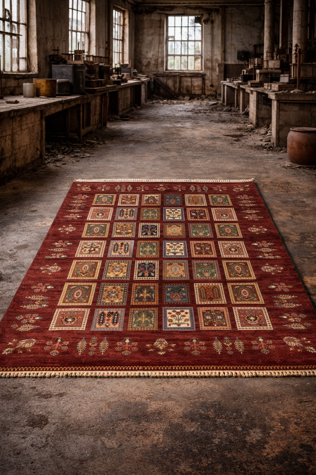 Garden Orientteppich Handgeknüpft 174 x234 cm Schurwolle