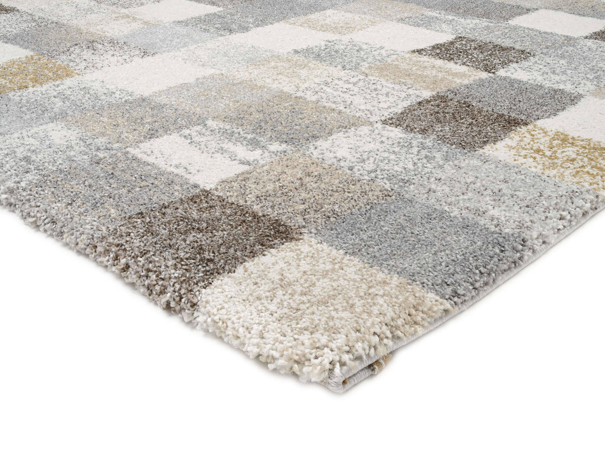 NVI02-912-3 New Villa Squares Teppich Modern Hochflor