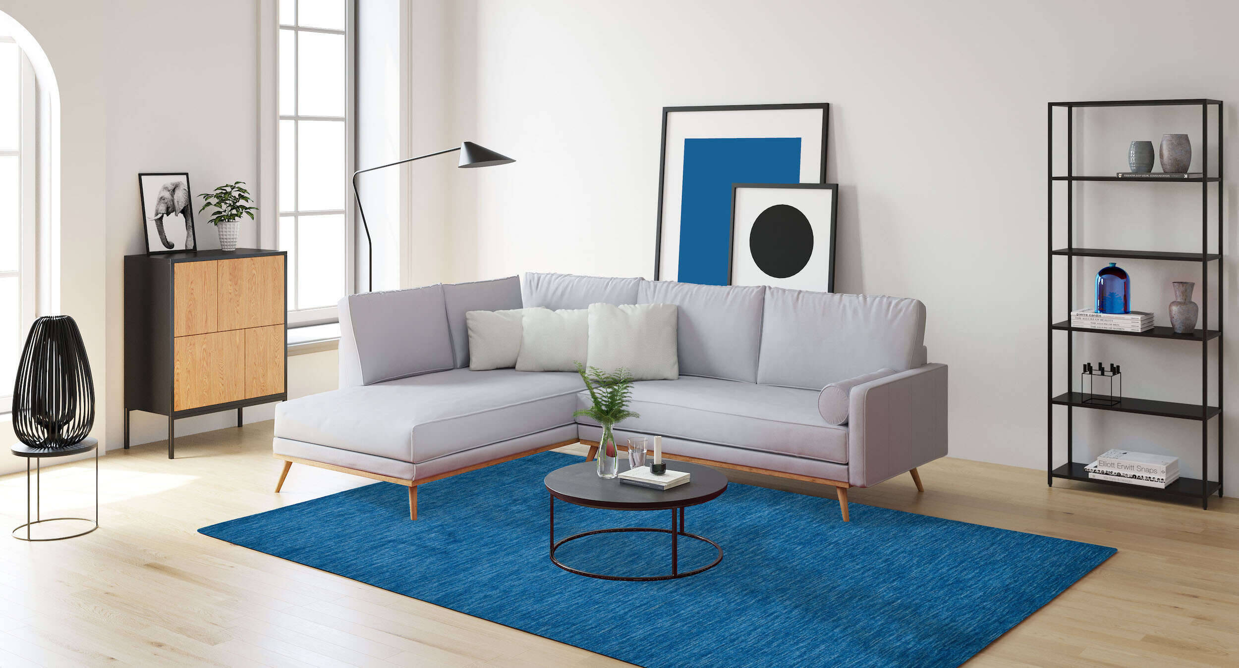 Holi_Uni_700blue_428754_Interieur Handwebteppich Holi uni blau im Wunschmaß