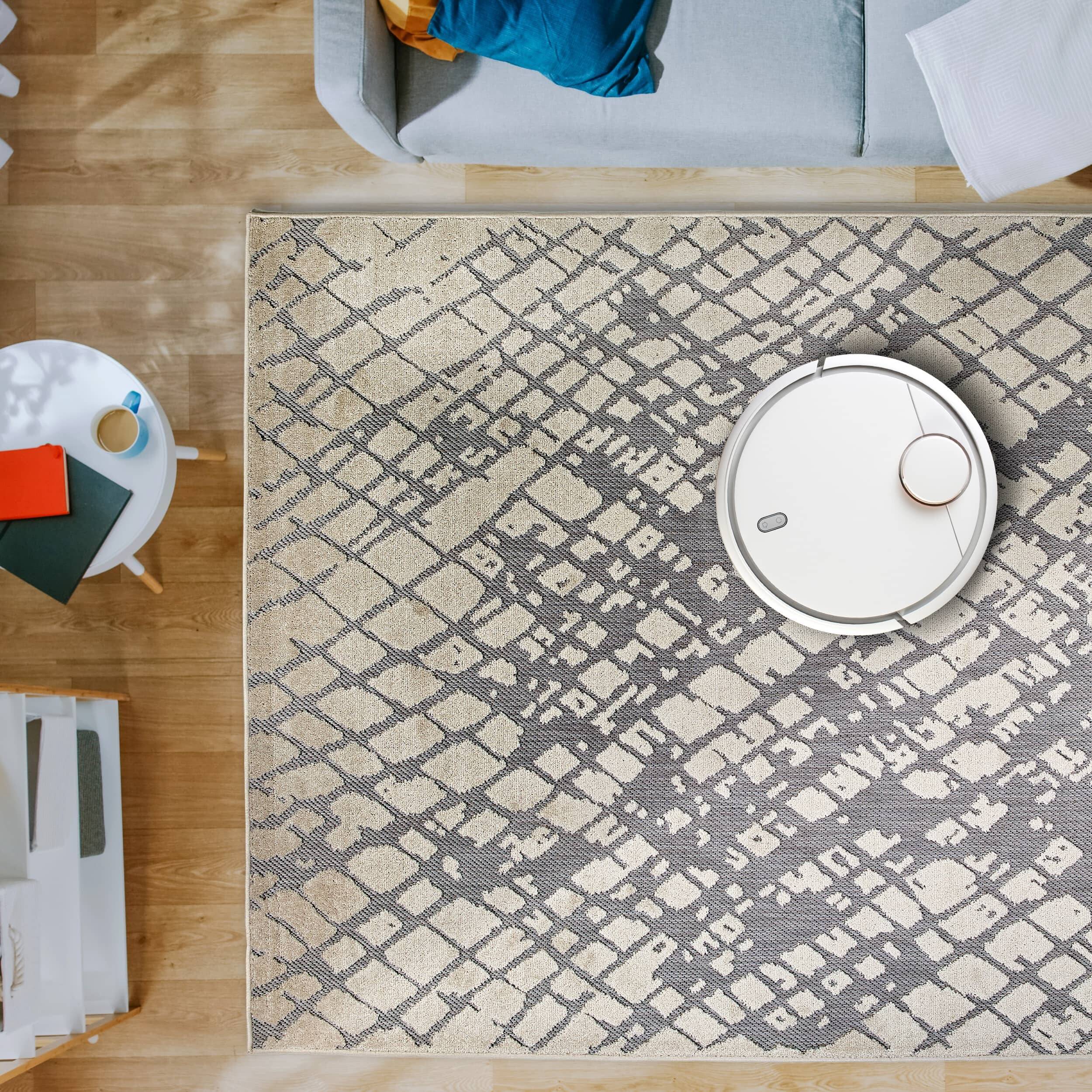 In- und Outdoor Teppich Serina D.254 C.004 Striche grau/weiß