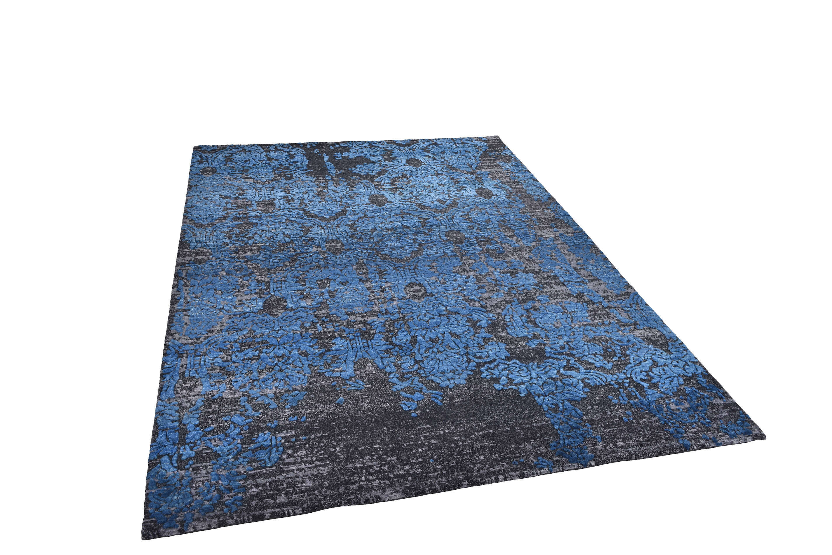 JabuSilk60_C2035_730Petrol_427727_23 Nepal Teppich Jabu Silk 60 Wolle - und Seide Teppich