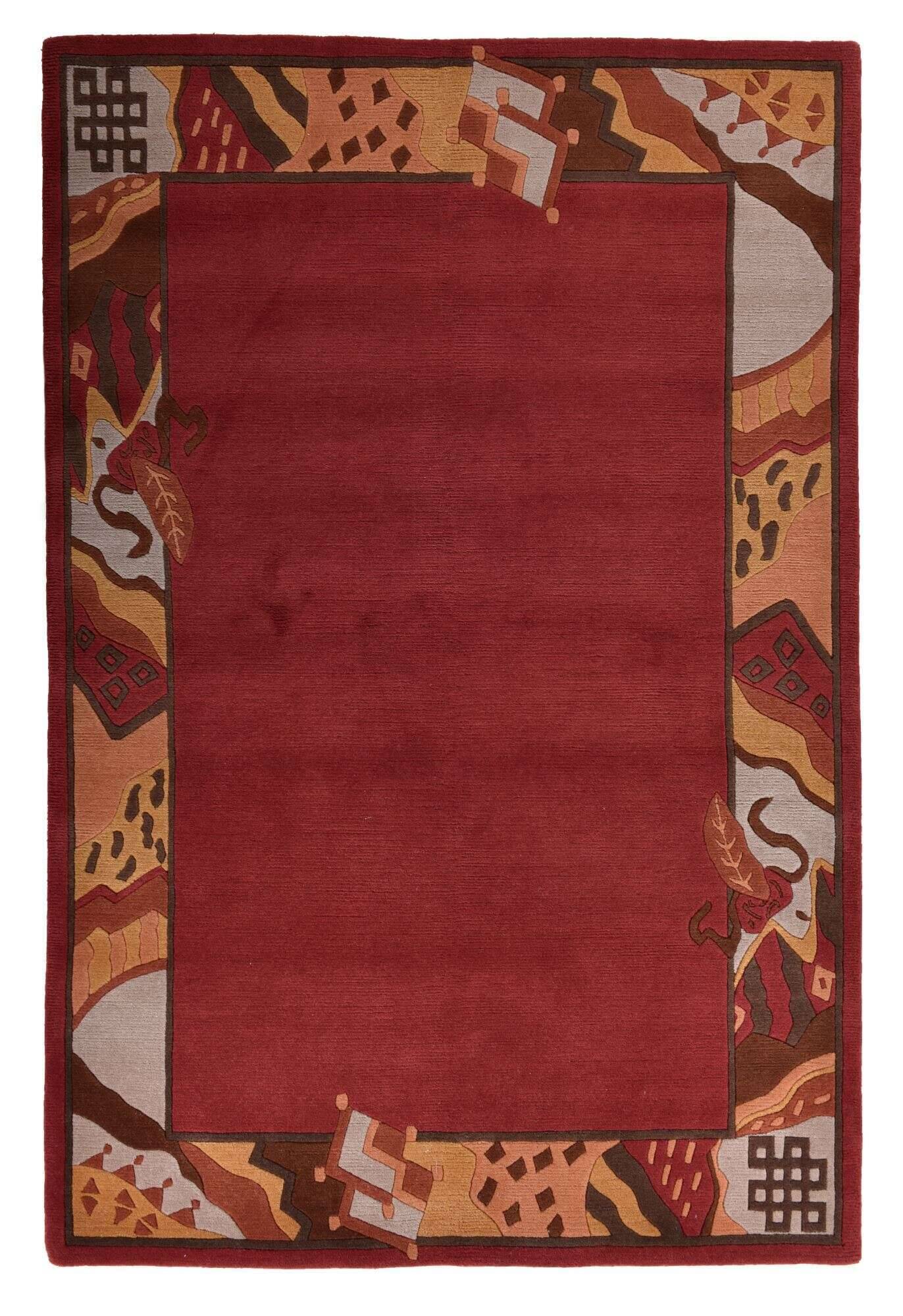 gurkha_mc84_203redmulti_110564_1 Nepal Tibet Teppich 162x236 cm Gurkha MC84