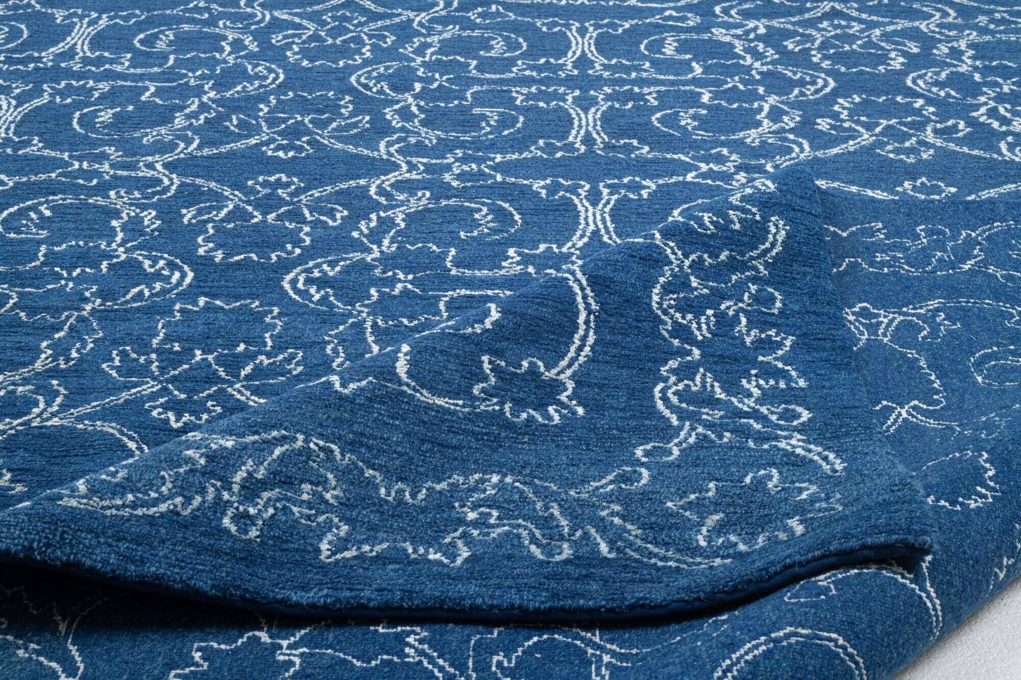 jabusilk30_c3515_700blue_409013_9 Nepal Teppich Jabu Silk 30 Wolle Seide Design Teppich 250x308cm