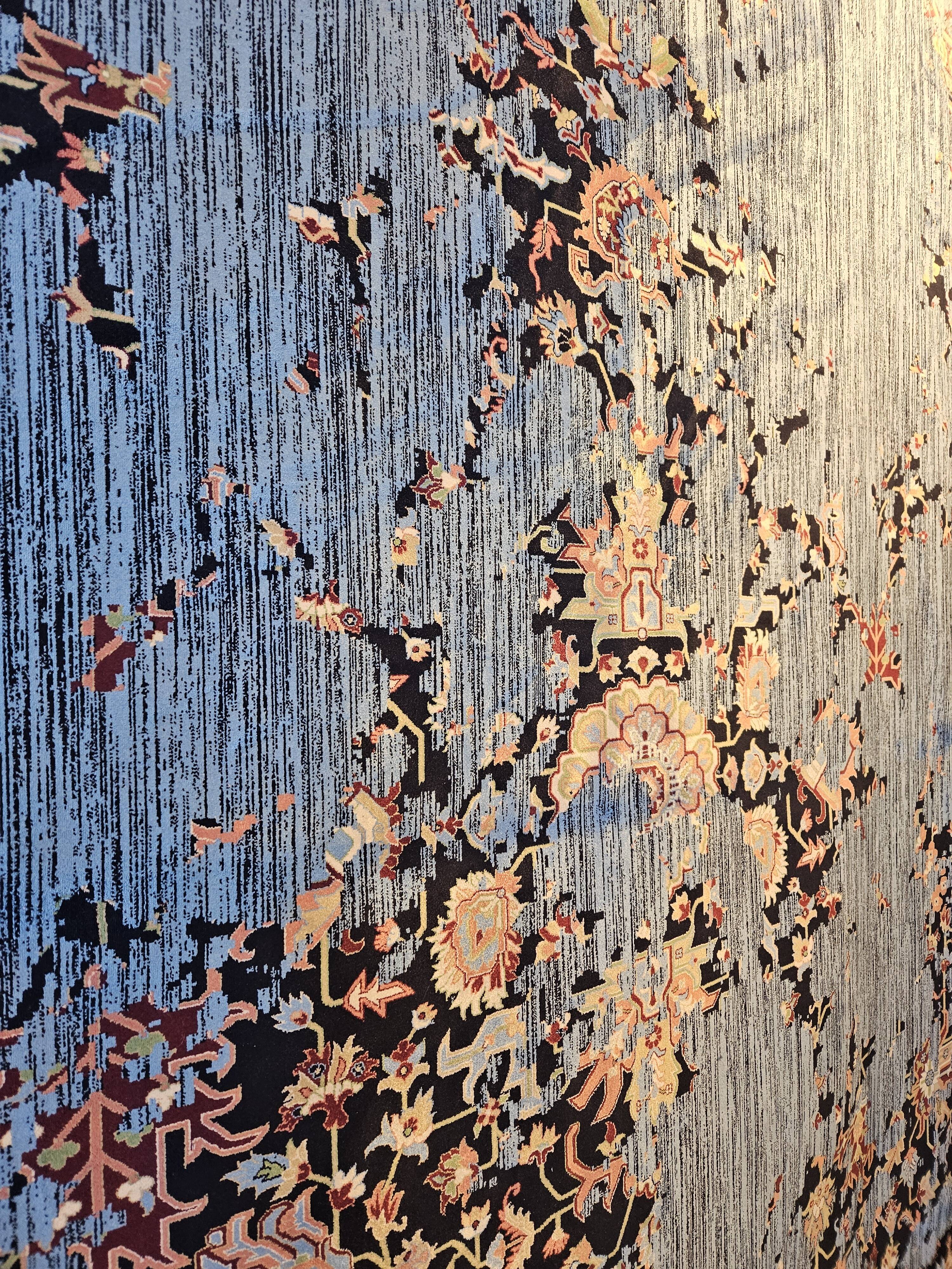 Modern Orientteppich 200x300 cm blau-multi "EINZELSTÜCK" Modern Orientteppich 200x300 cm blau-multi "EINZELSTÜCK"