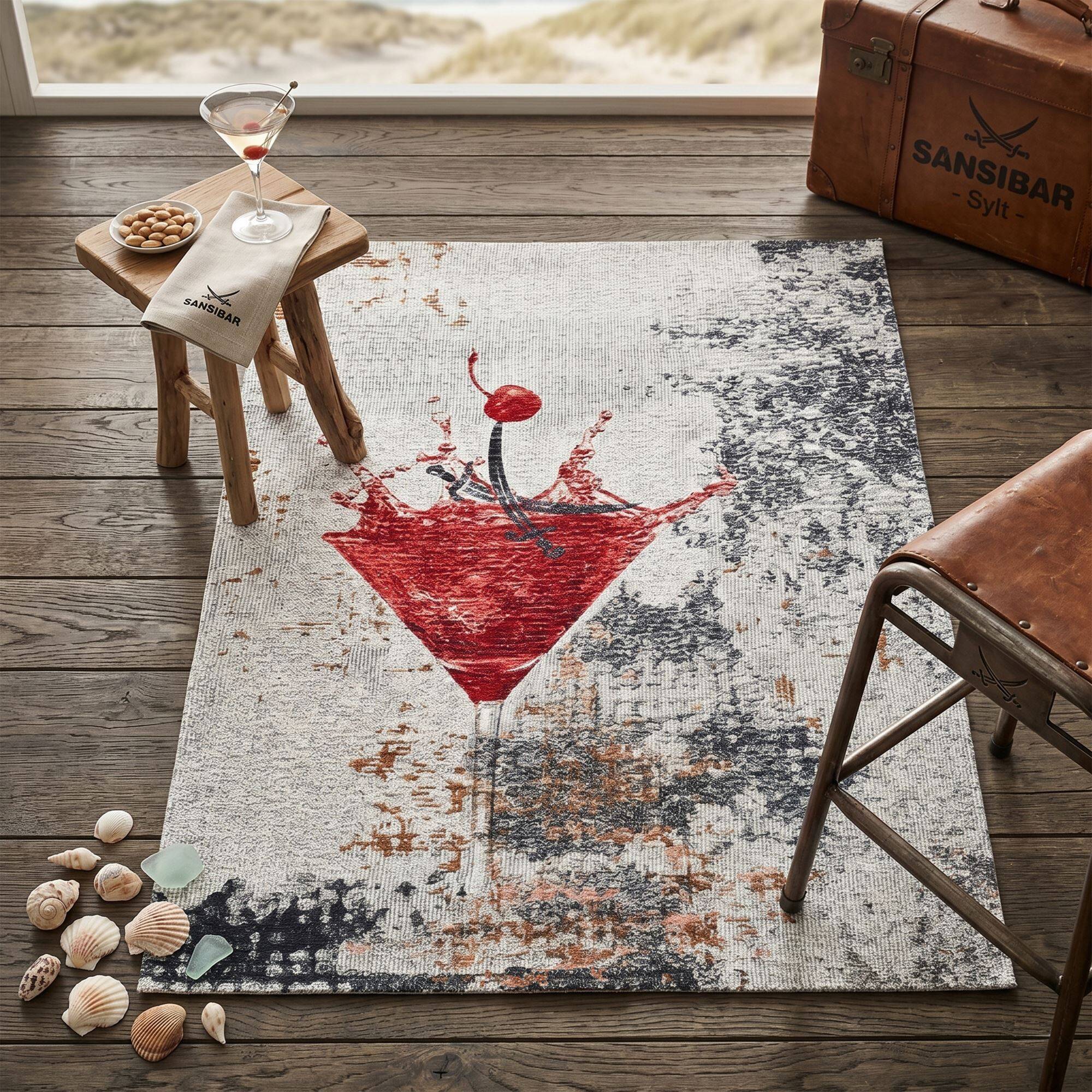 Sansibar Flachgewebe Design Teppich Keitum