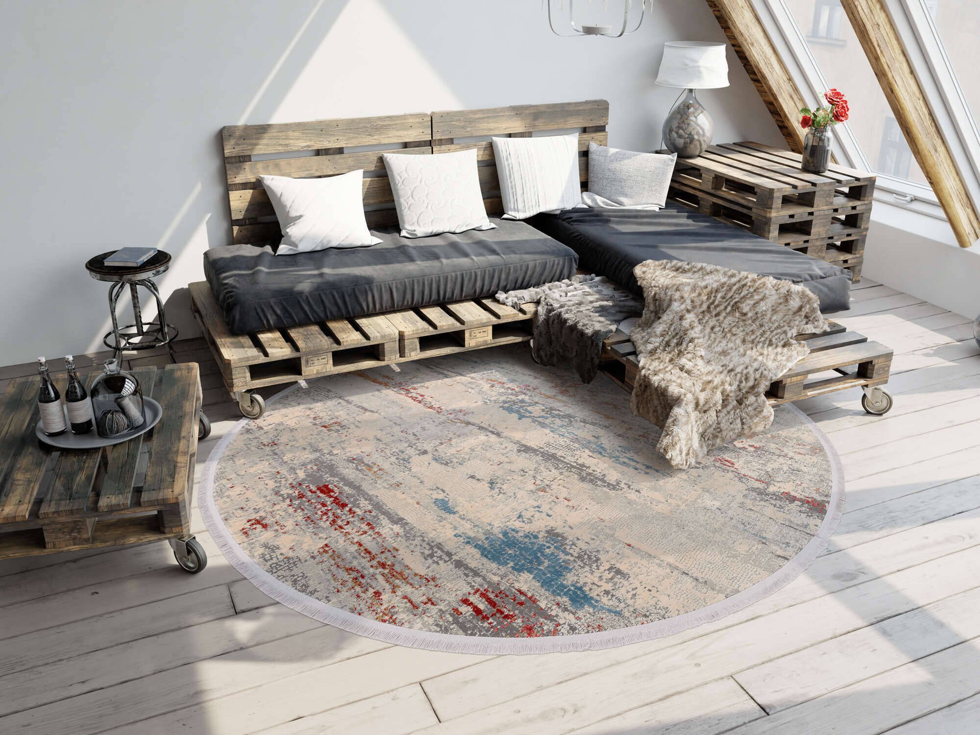 ILL01-598-21 Illumination Mira OCI Vintage Teppich Design Rund