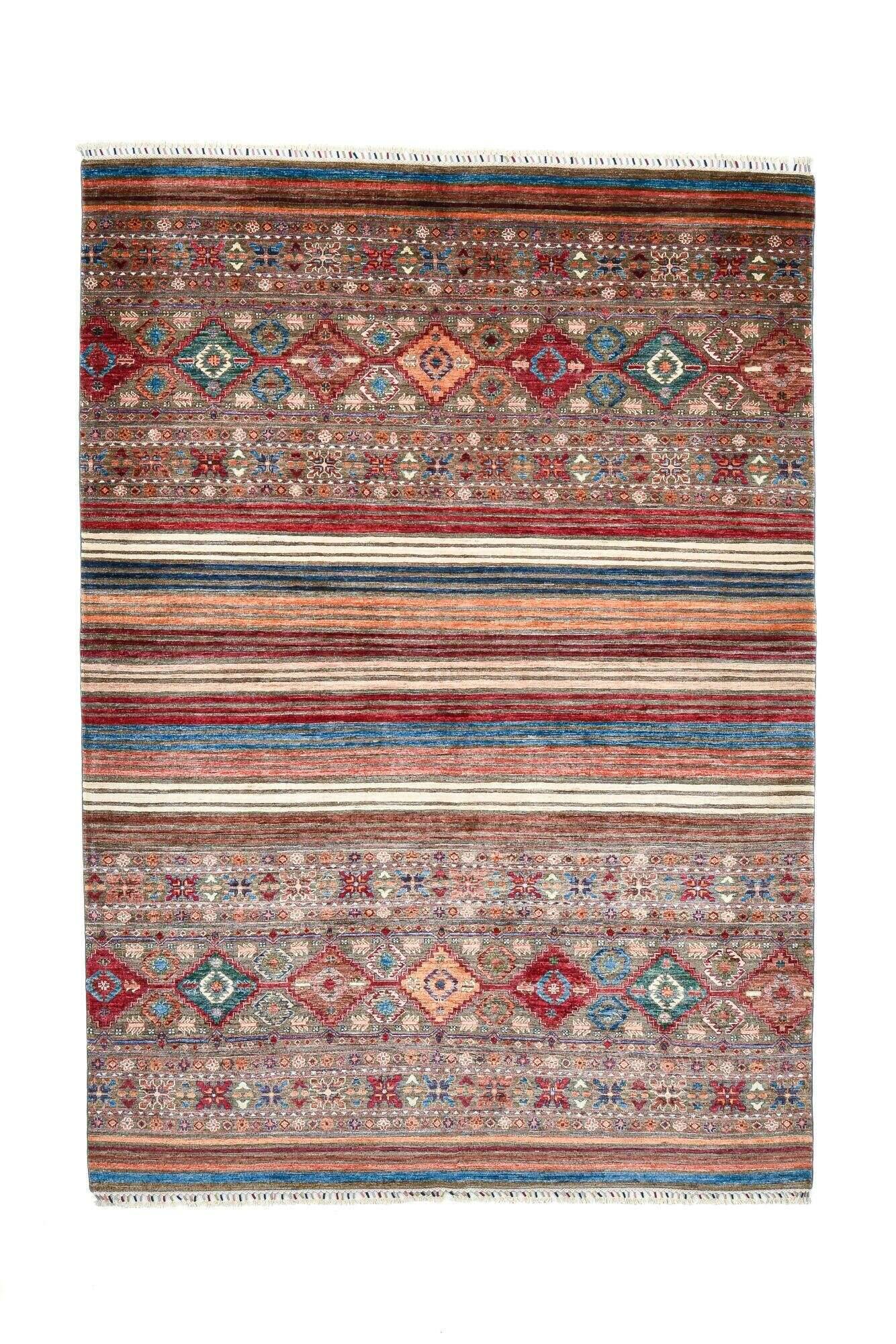 Klassischer Ziegler Teppich Kandashah Handgeknüpft 203x285cm braun