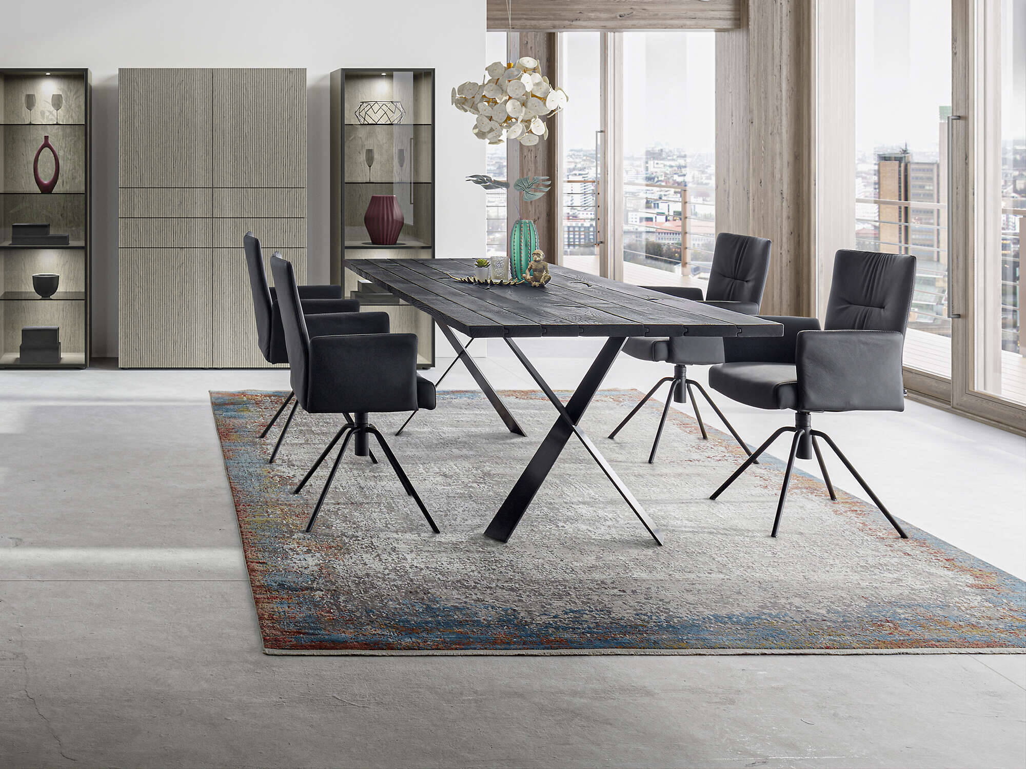 BES01-598-11 Teppich BORDER WK Wohnen Vintage Design Teppich