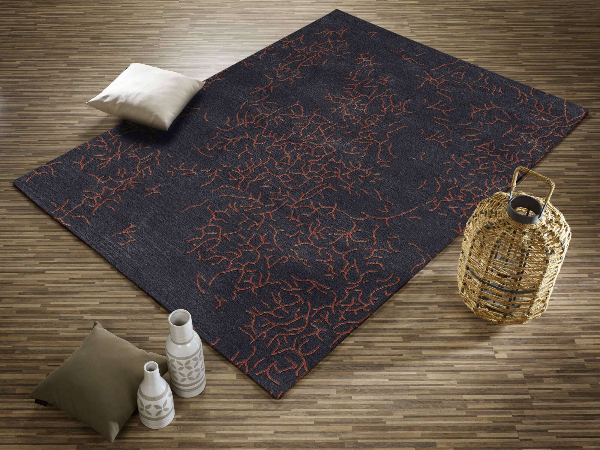 CRM01-429-1v4iZeWLcfeDS0 CRUMBLE Design Teppich aus Neuseelandwolle mit Hoch-Tief Struktur 250x350cm