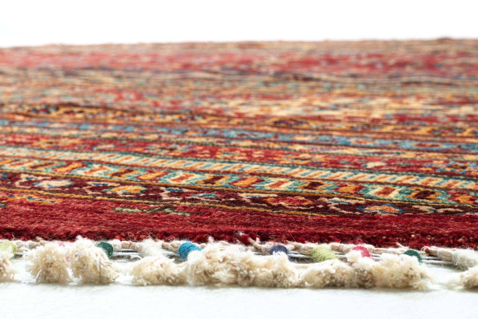 kandashah_0365_203redmulti_431156_19 Handgeknüpfter Orientteppich Kandashah 298x298cm rund