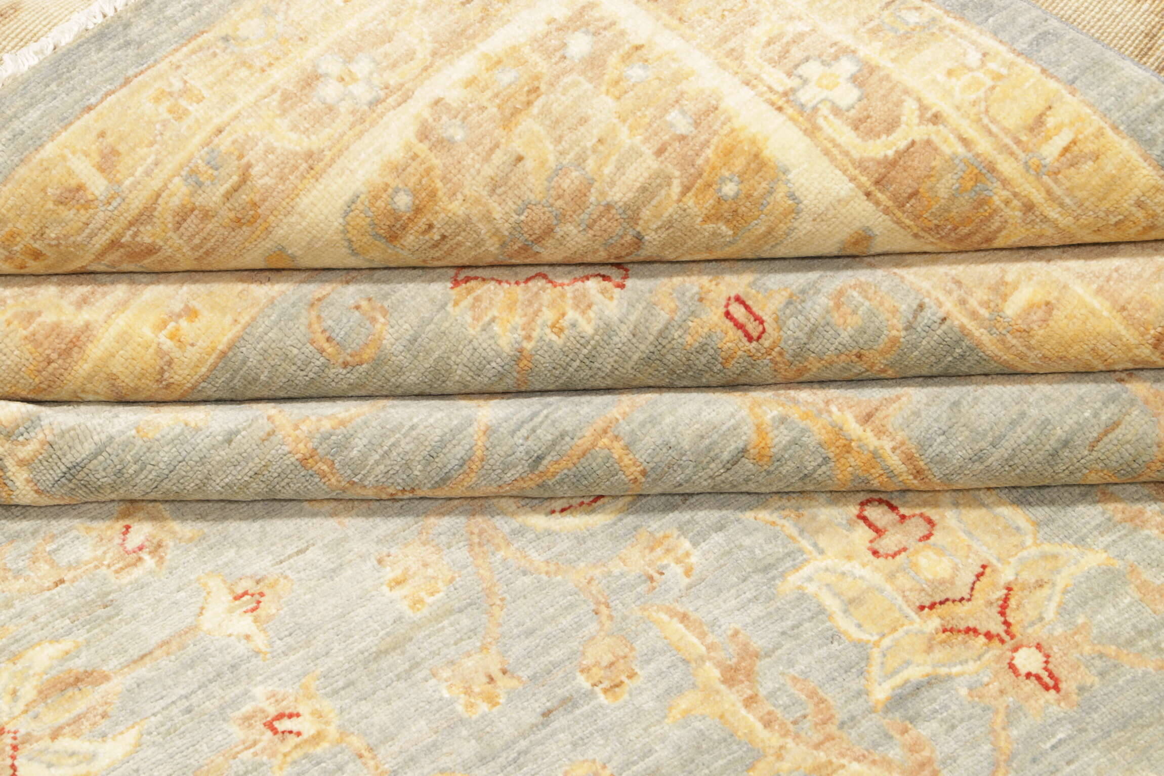 RSN365904-00009 Teppich Ziegler 247 x 290 cm Orientteppich blau - beige Handgeknüpft Schurwolle