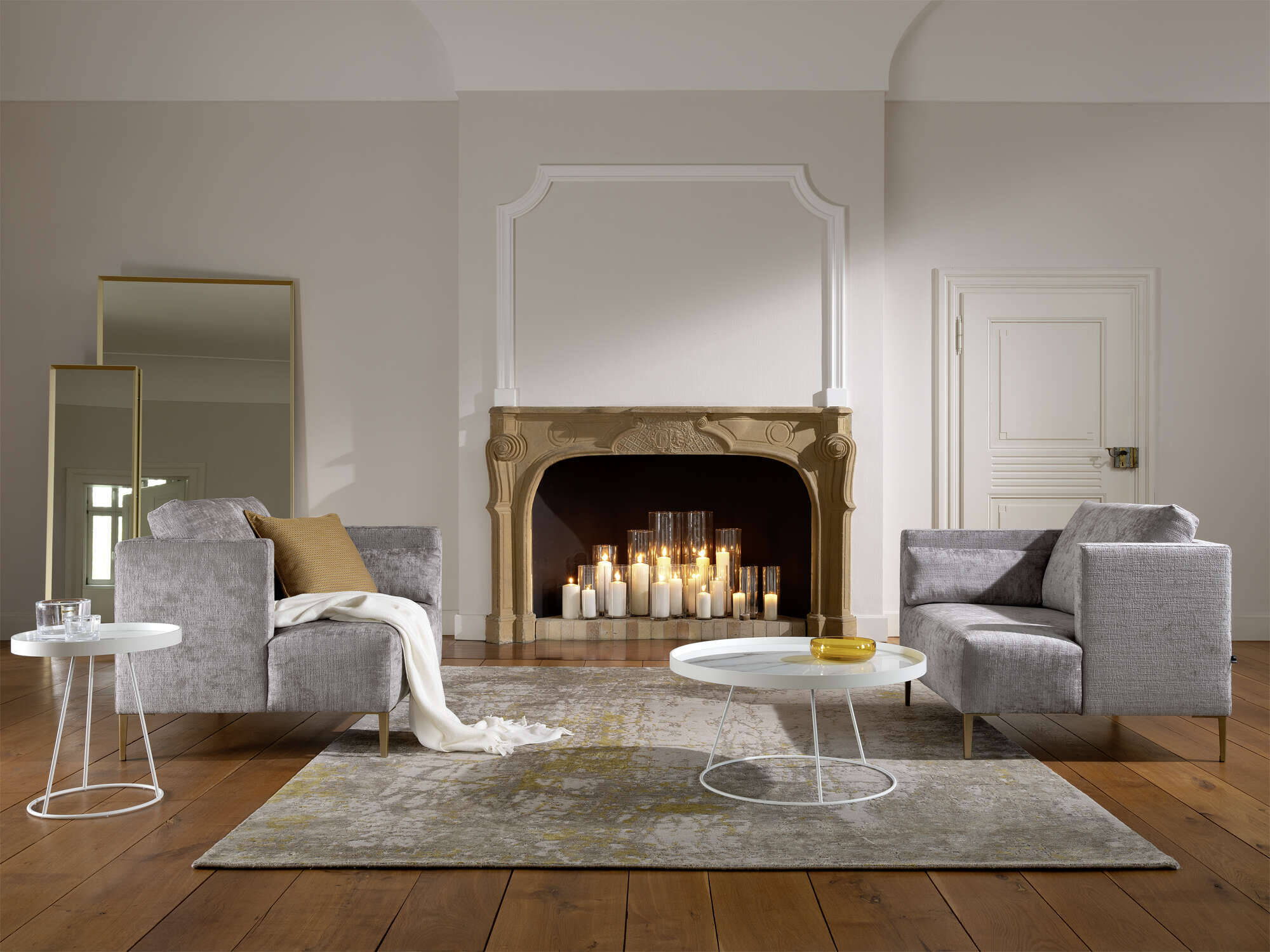 CAP07-303-1 CAPITOL LAKUR beige-gold im Wunschmaß