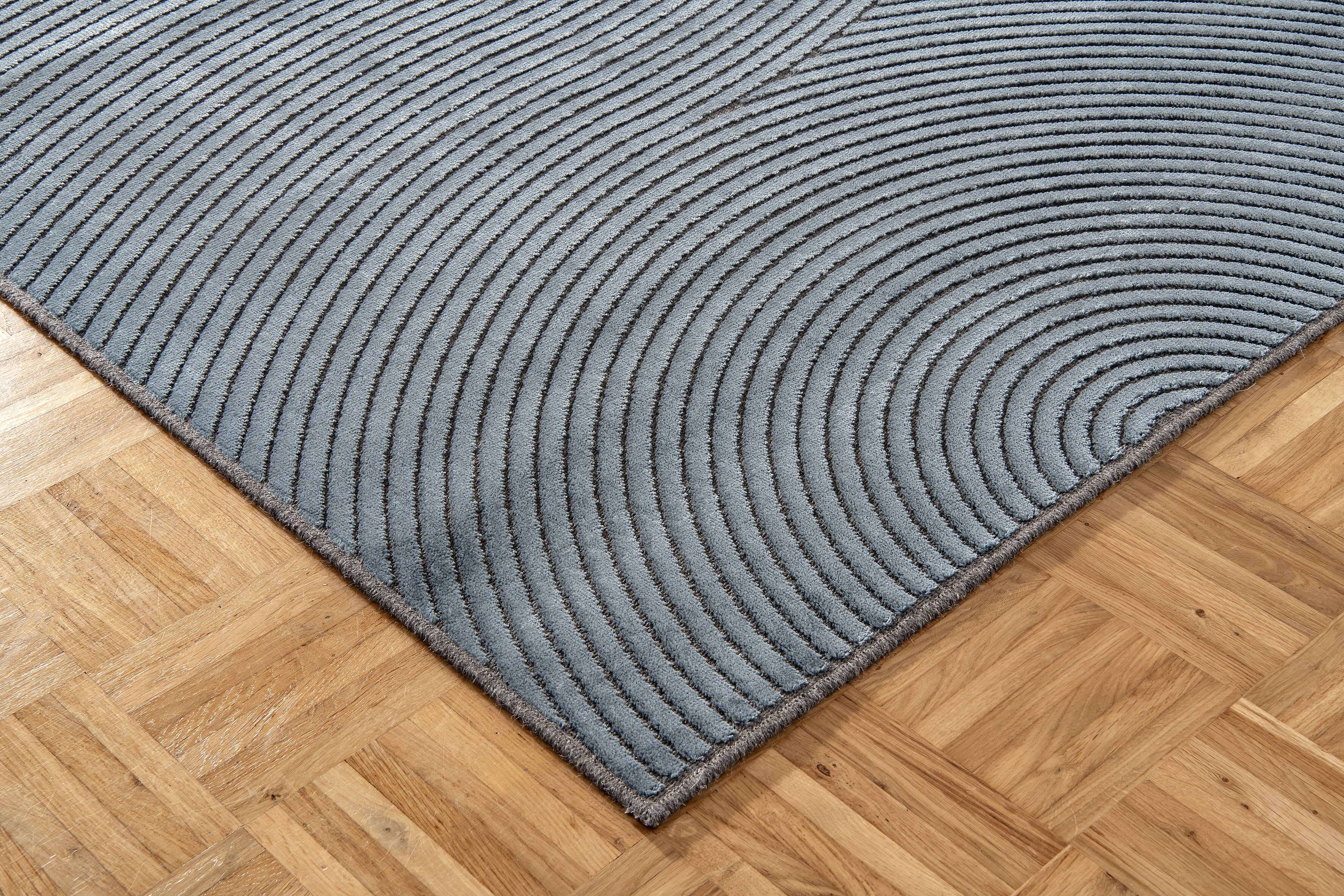 Moderner Teppich 160x230cm reine Viskose Flachgewebe 