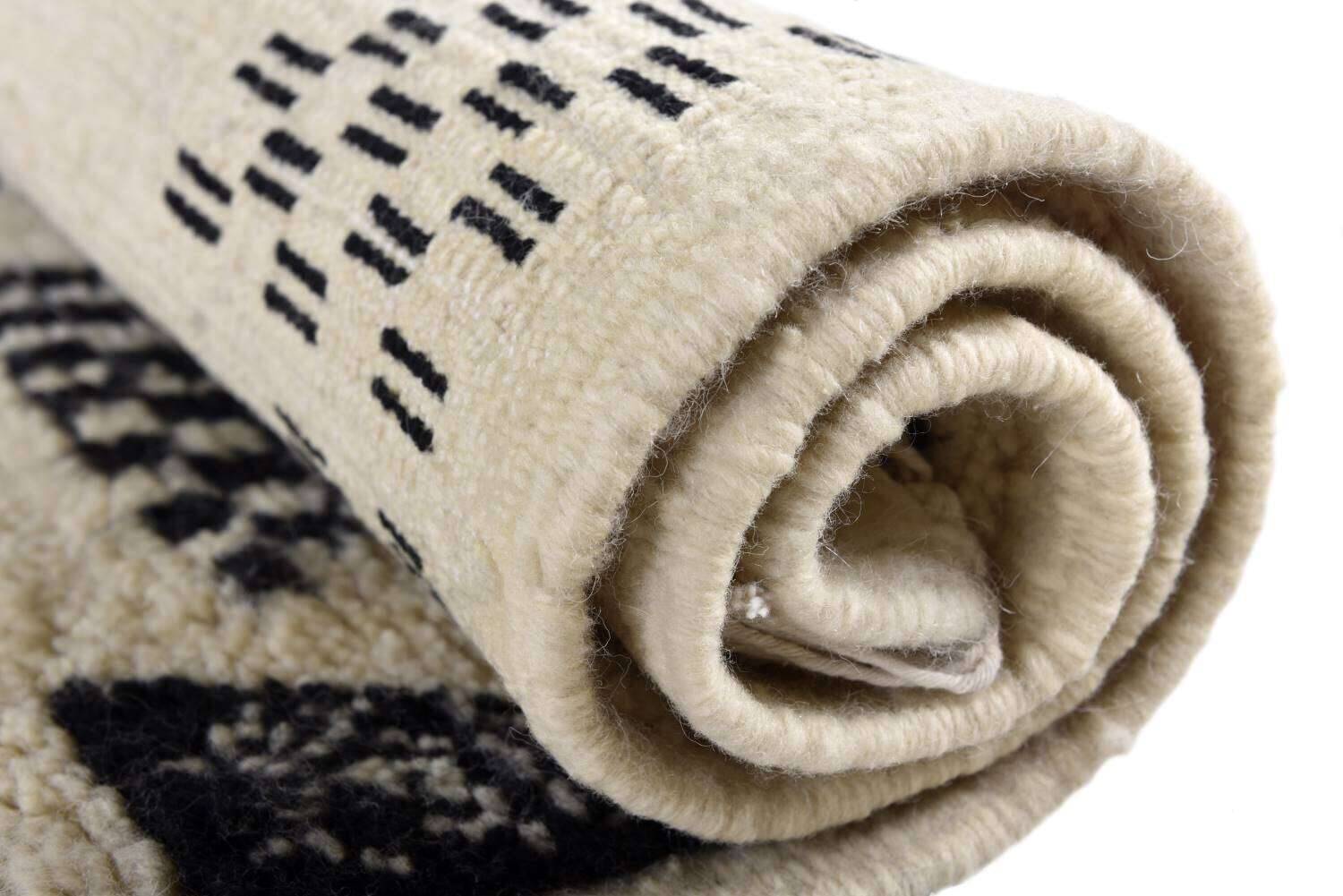 BenniUrein_2010_997Blanc_426566_11 Teppich Boho Beni Ourain 170x240cm Schafwolle