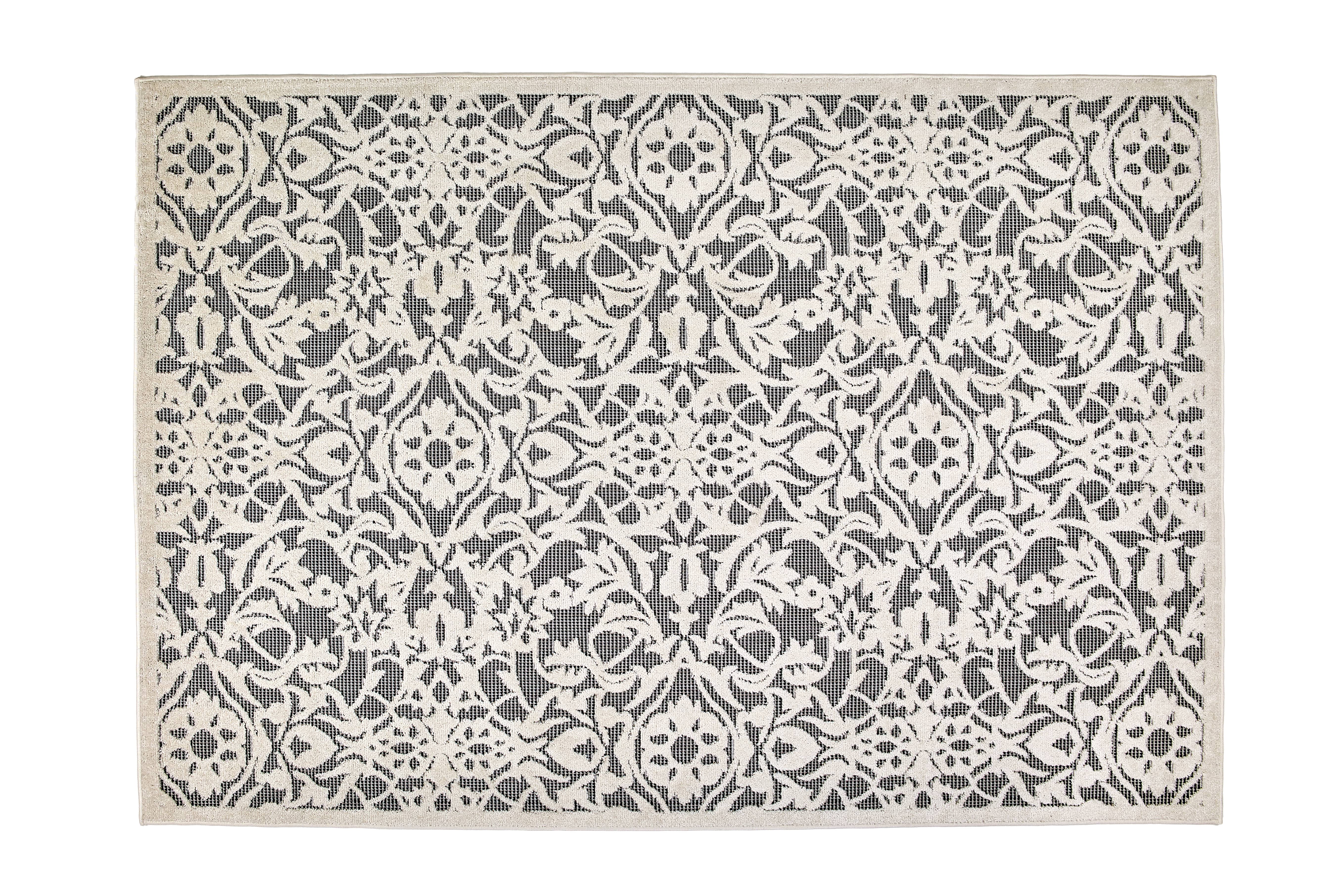 In- und Outdoor Teppich Serina D.253 C.004 Ornamente grau/weiß