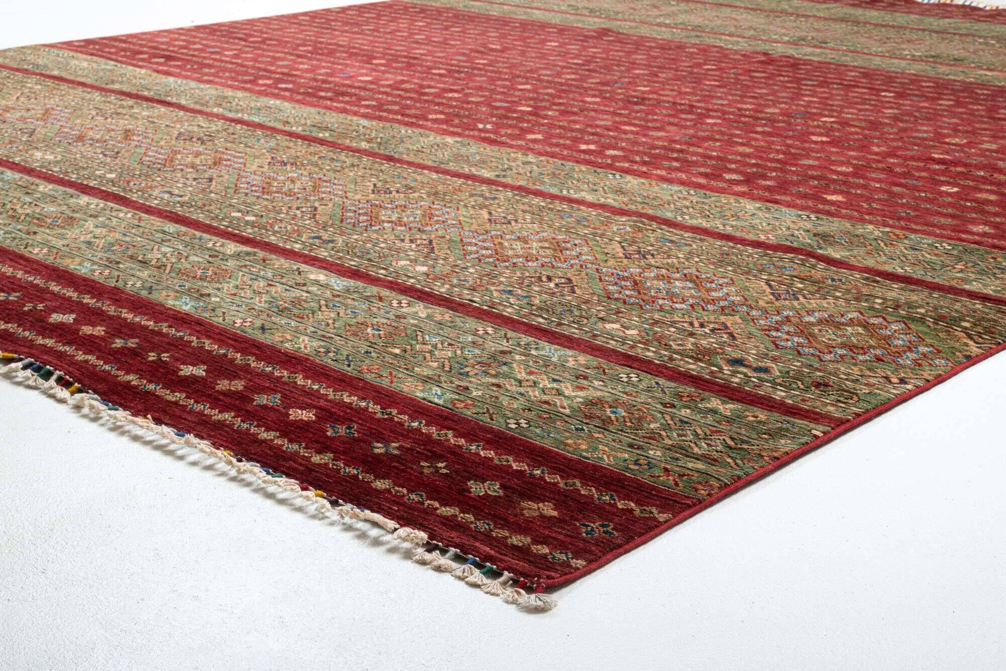 Klassischer Ziegler Teppich Kandashah Handgeknüpft 278x350cm Rot
