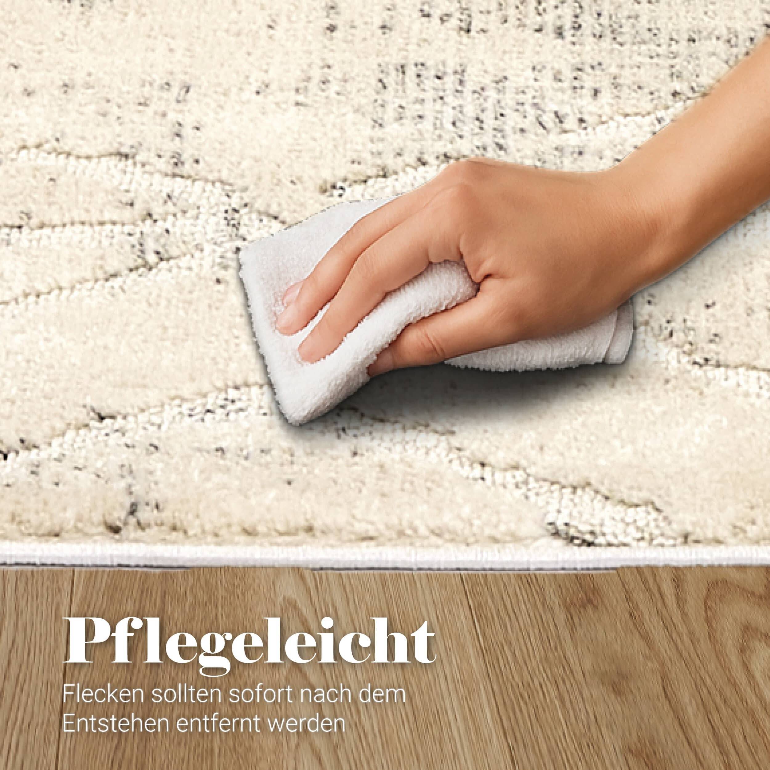 Wohnteppich Lou D.254 C.003 Rauten creme-grau