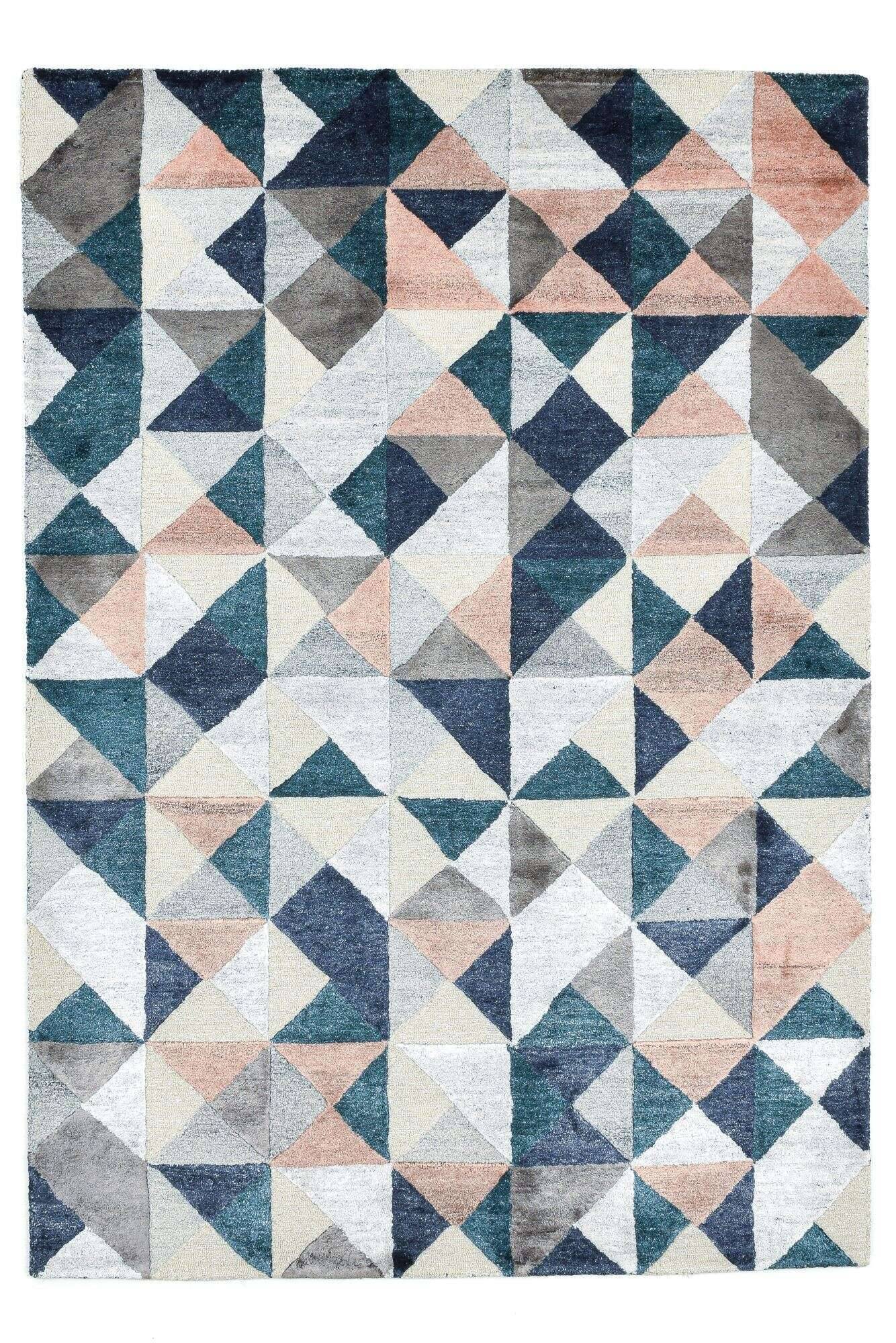 bloom_zo-3198-19_703bluemulti_416683_1 Teppich Modern Handtuft 160x230 cm Wolle und Viskose Wohnteppiche