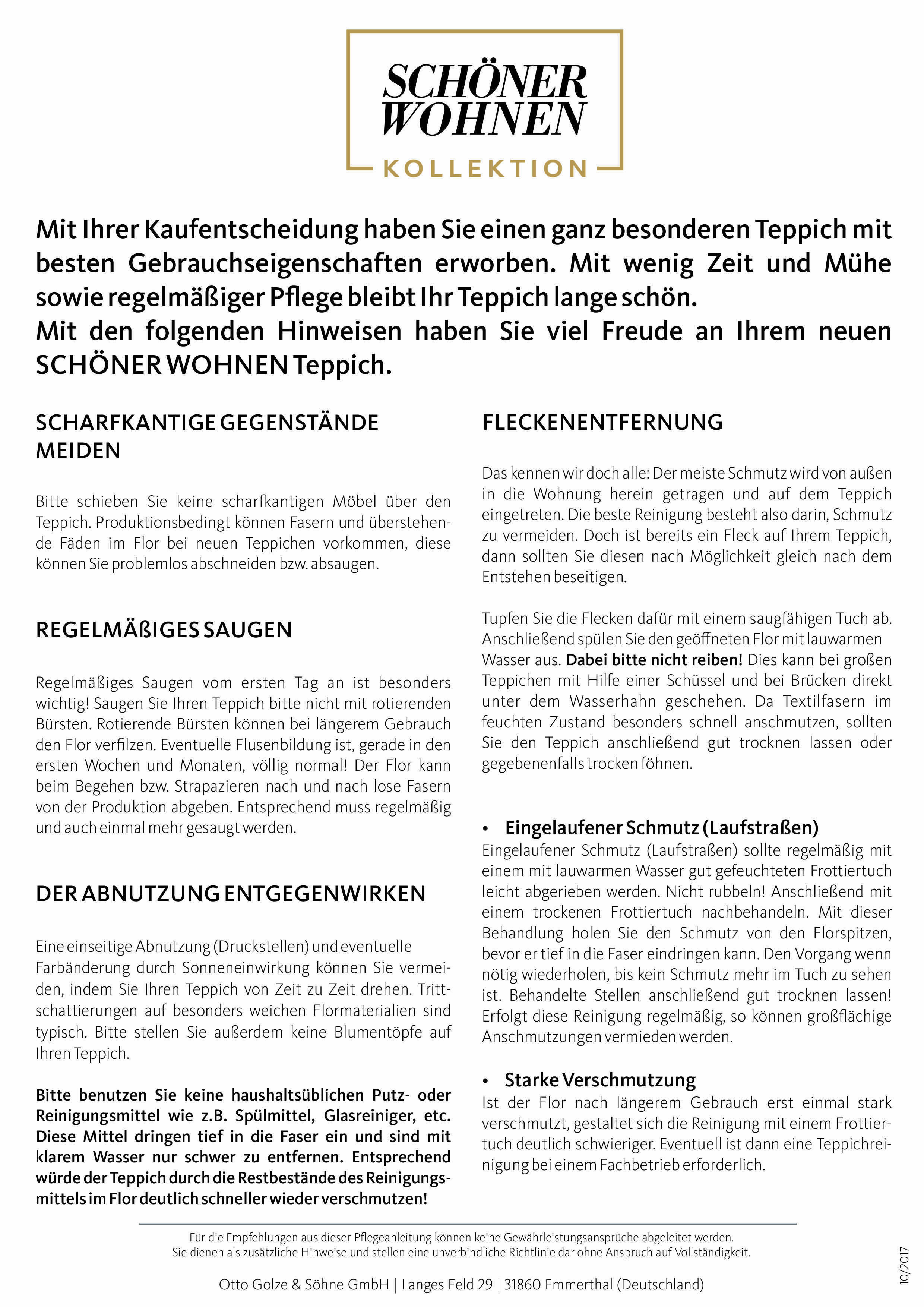 Pflegehinweis-SchonerWohnen-Teppich-Koll-logo_20171017 Vintageteppich Mystik 6305-199-006 beige