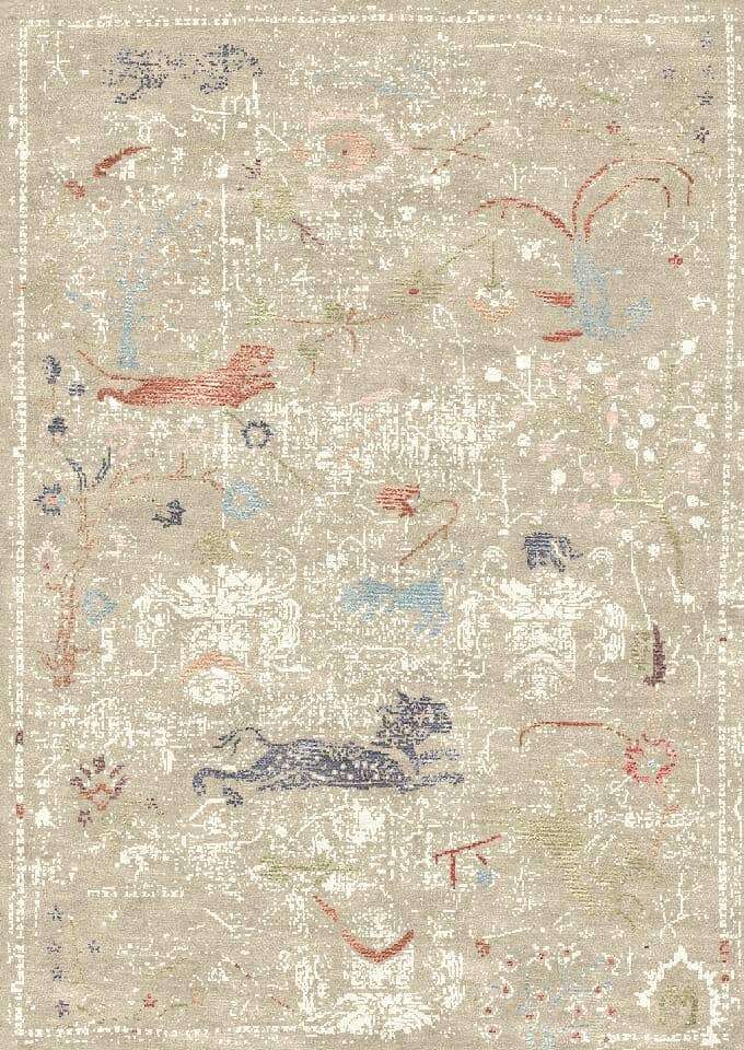 Makalu Nepal Teppich Antique M189 Handgetuftet im Wunschmaß