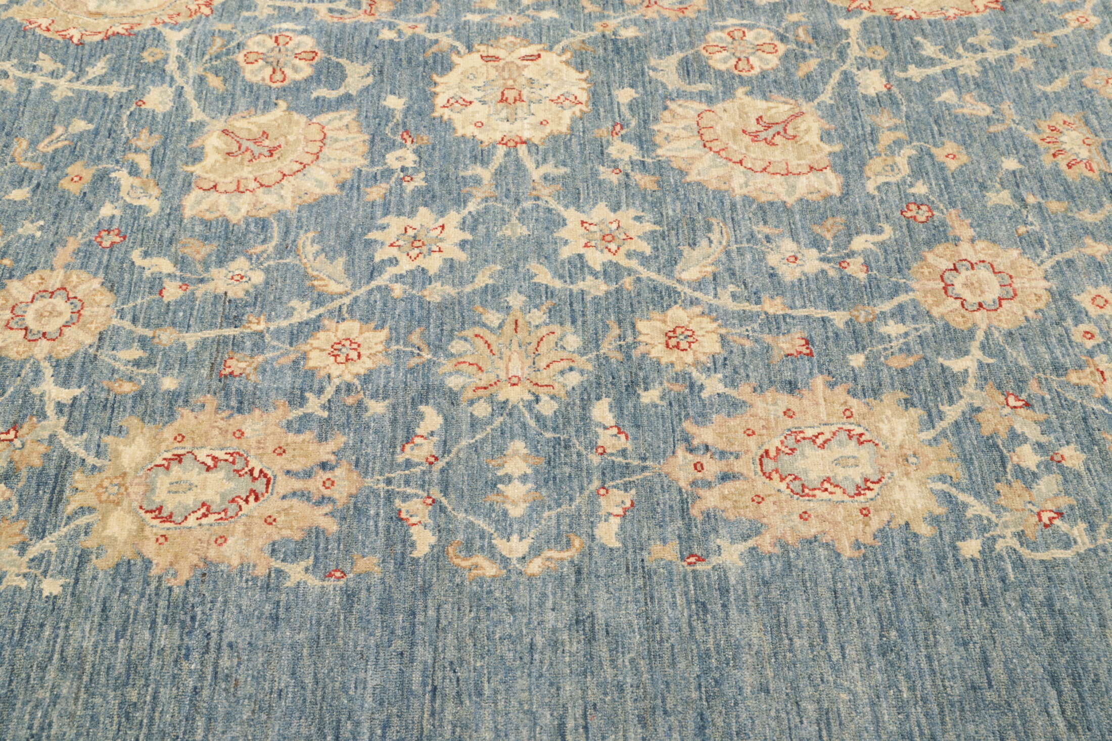 Teppich Ziegler 245x304cm Orientteppich blau Handgeknüpft Wolle