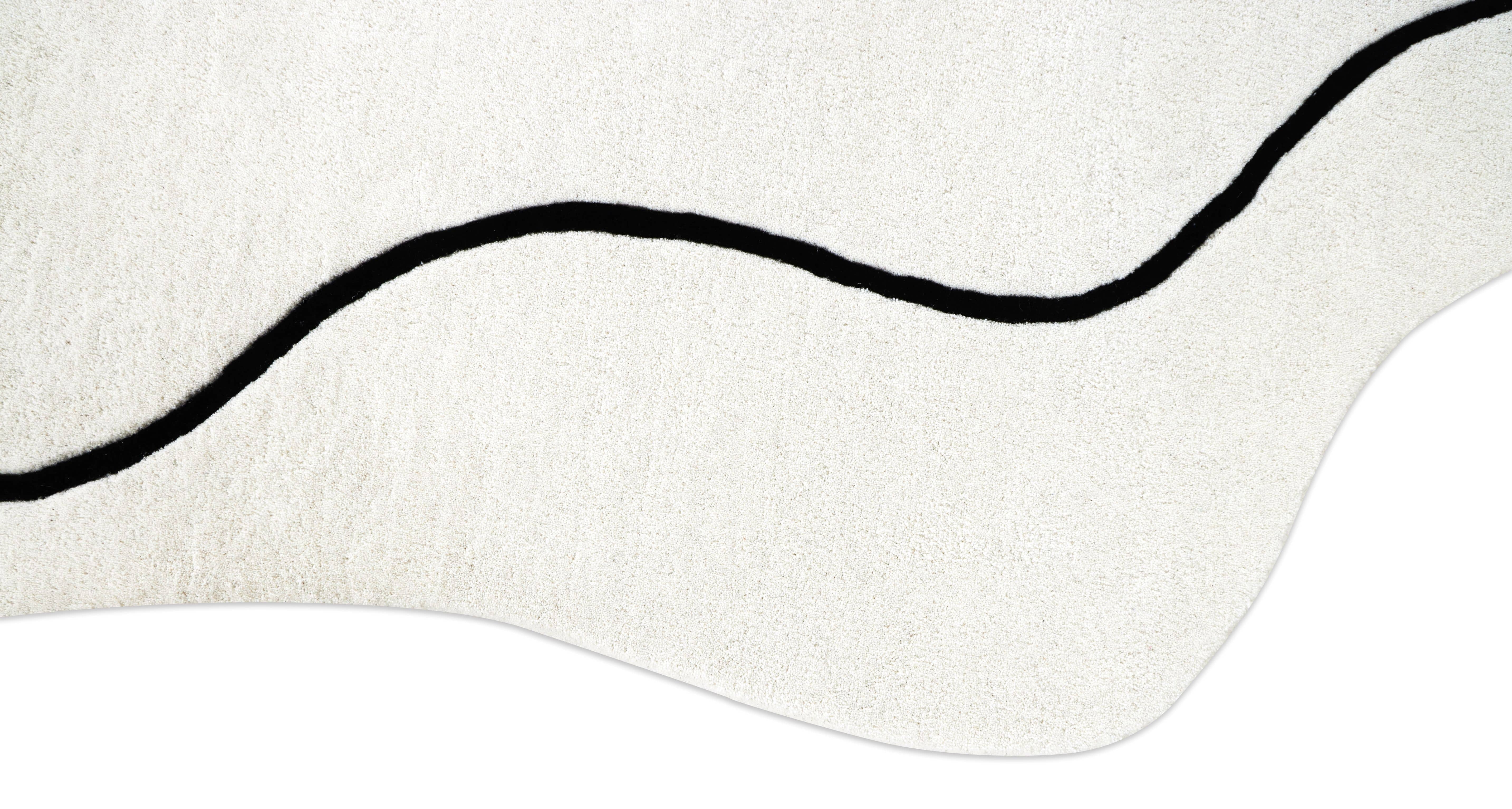 Moderner Teppich Loop Ivory