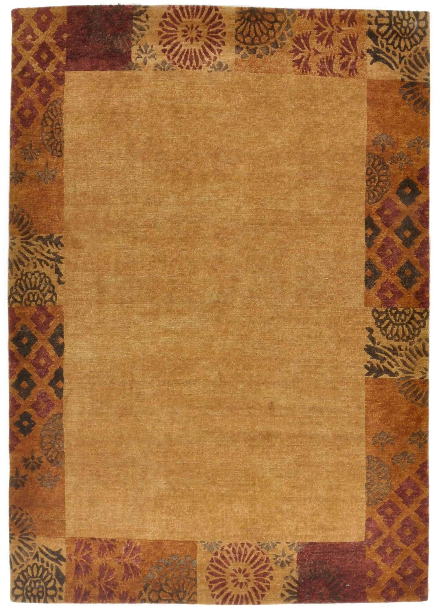 TalongaSilk_RSK495_453terramulti_409938_1 Talonga Silk Nepal Teppich Design: RSK495-B48 orange