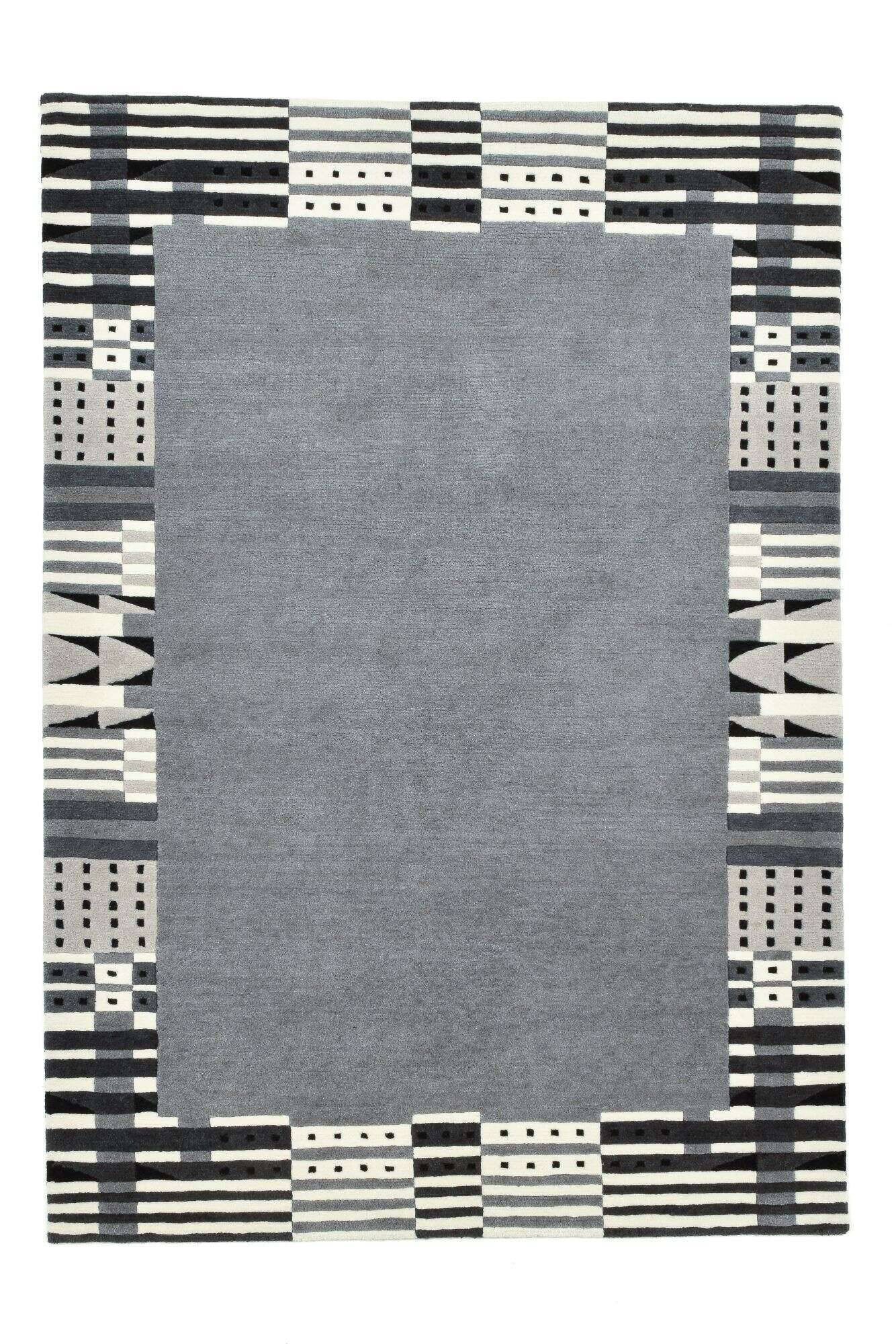 baktapur_bt265_650grey_415643_1 Nepal Teppich Baktapur Elegance Design Handgeknüpft 160x230 cm grau