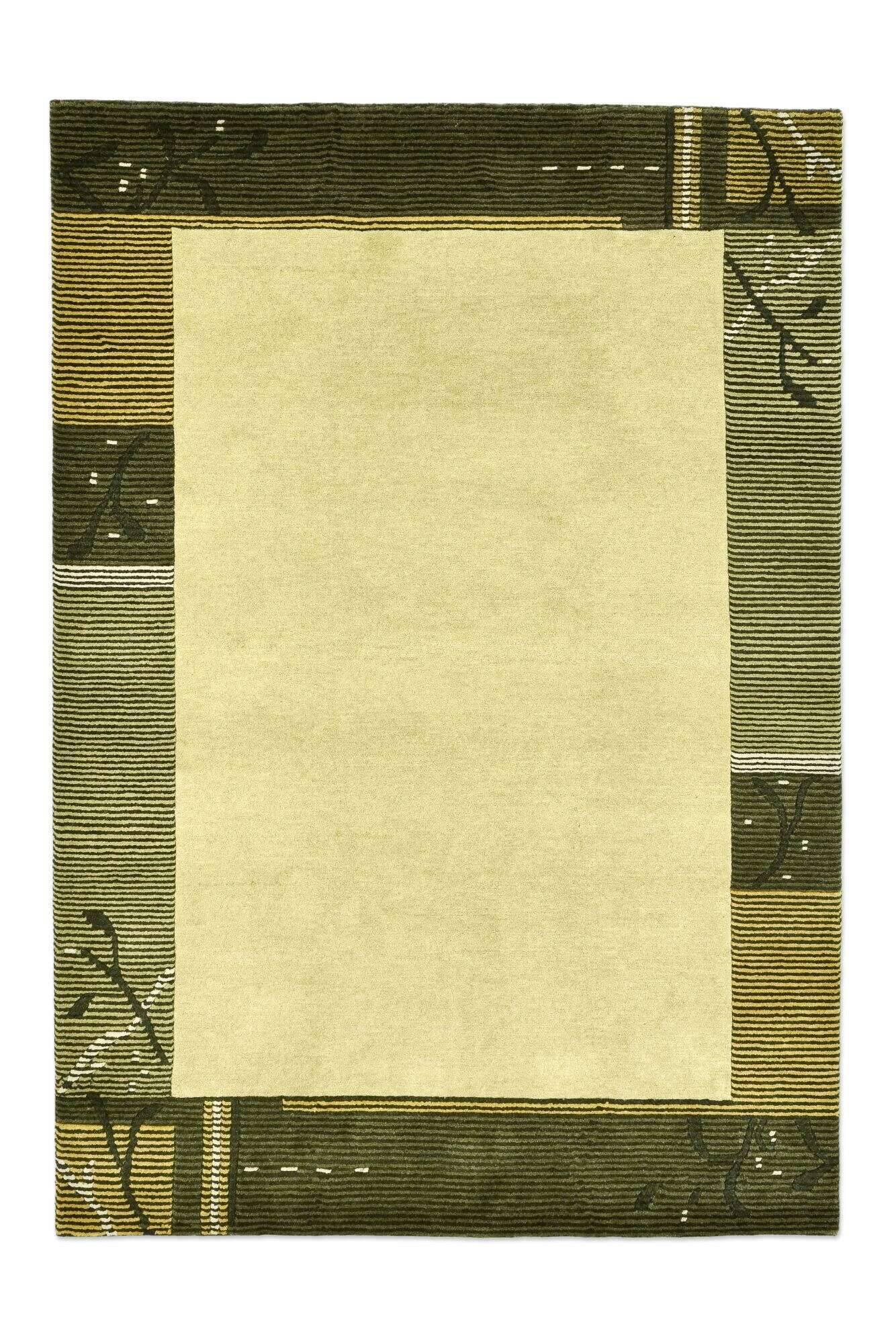 garlia_zo-2216-17_green-300_409194_1 Garlia Indo Nepal Teppich Handgeknüpft reine Schurwolle Grün 160x230cm