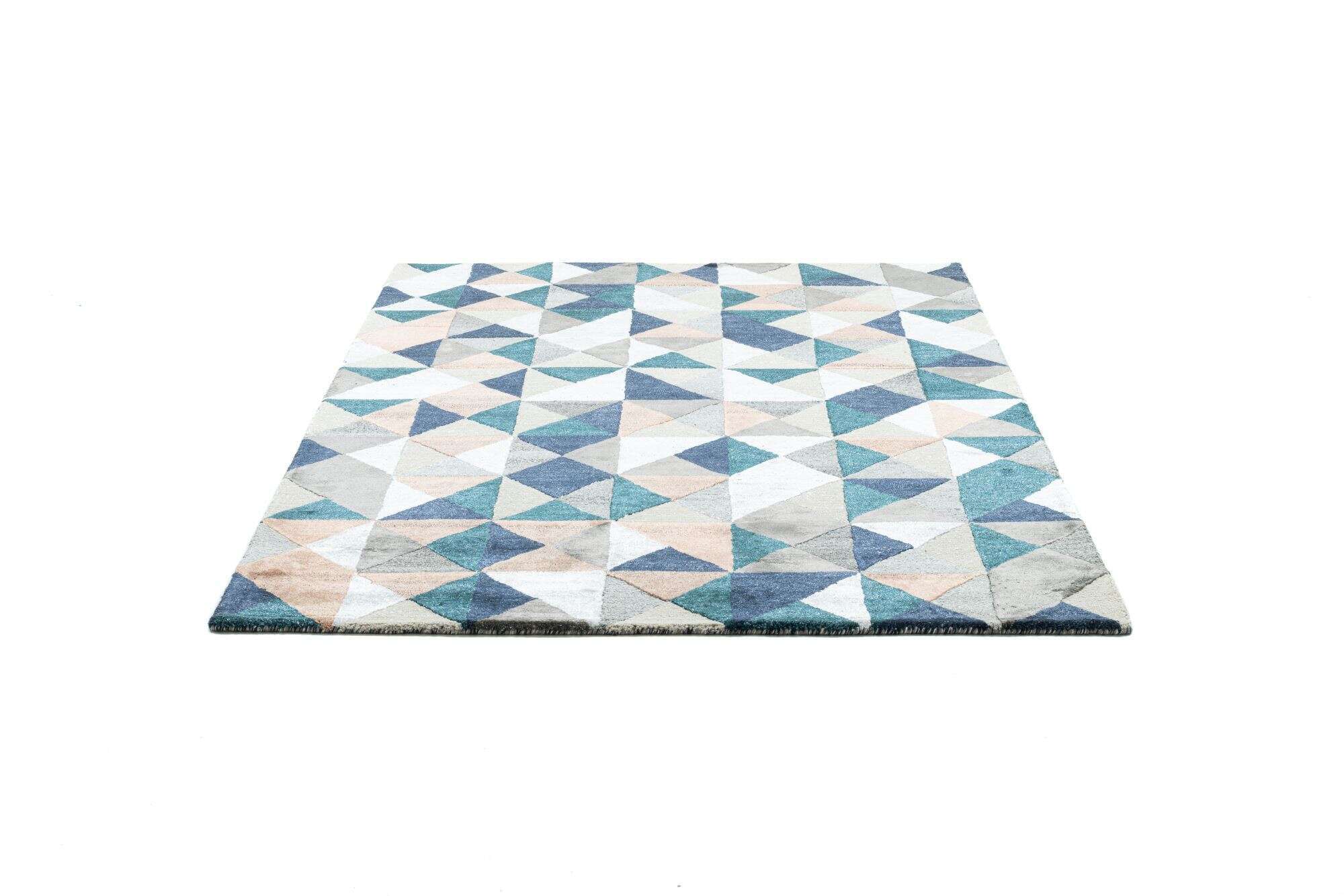 Teppich Modern Handtuft 160x230 cm Wolle und Viskose Wohnteppiche