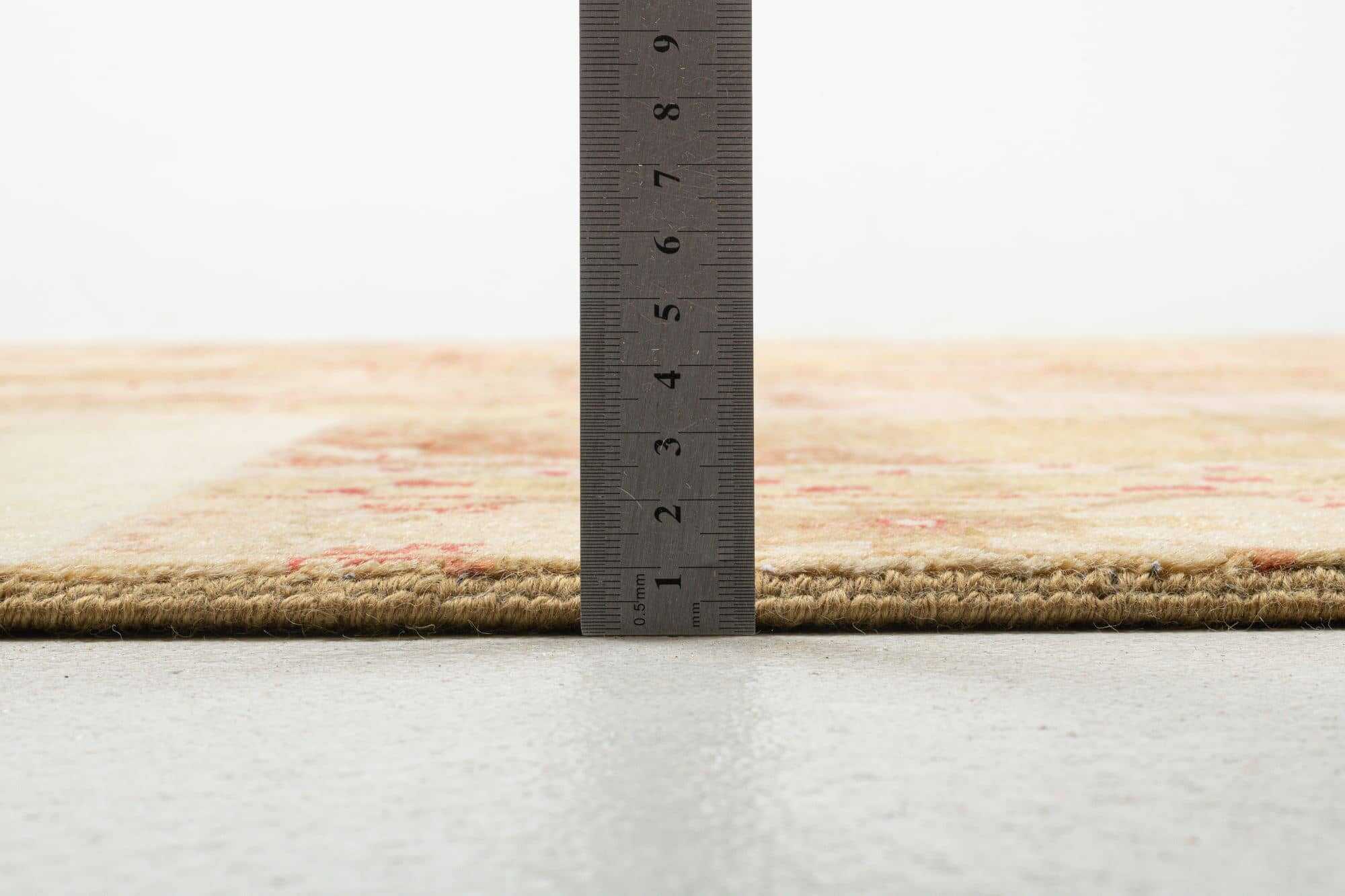 Patchwork Teppich PATCH Handgeknüpft beige-pink 250x300cm 