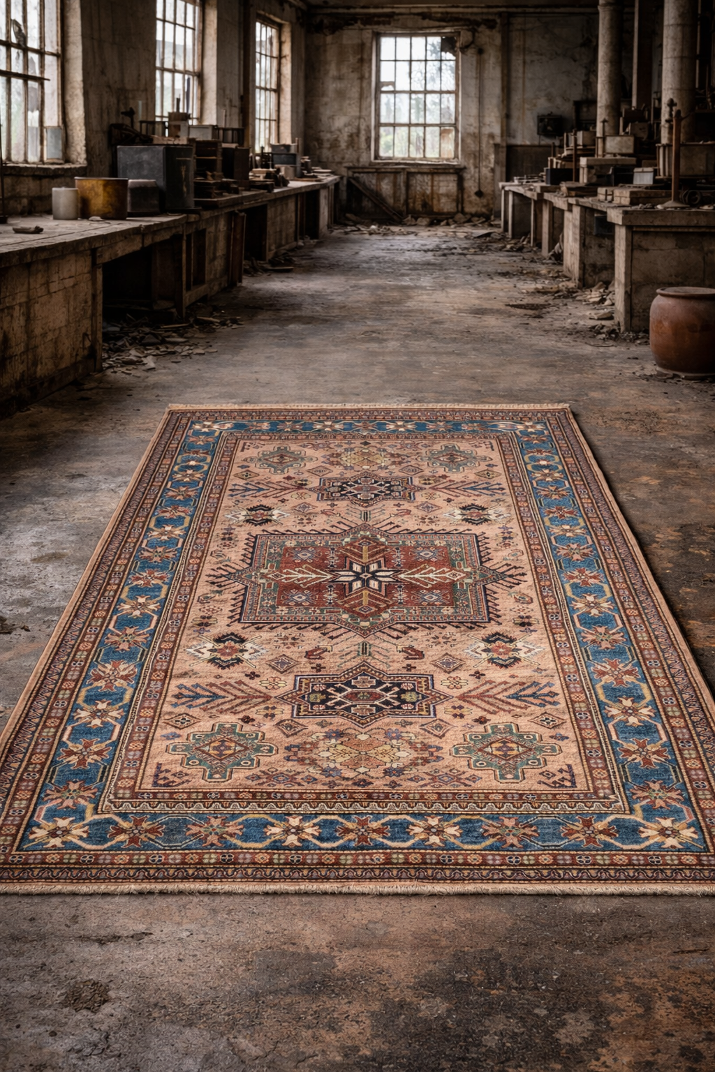 Kazak super Orientteppich Handgeknüpft 166 x244 cm Schurwolle Kazak super Orientteppich Handgeknüpft 166 x244 cm Schurwolle