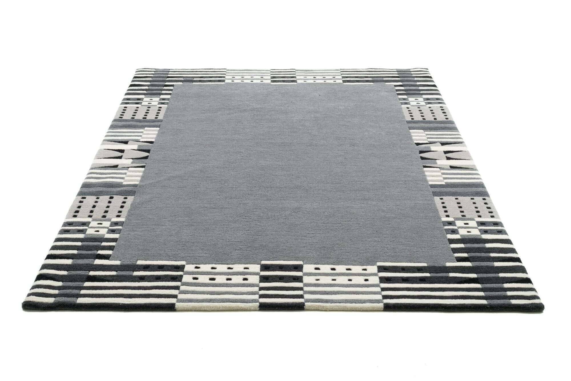 baktapur_bt265_650grey_415643_22 Nepal Teppich Baktapur Elegance Design Handgeknüpft 160x230 cm grau