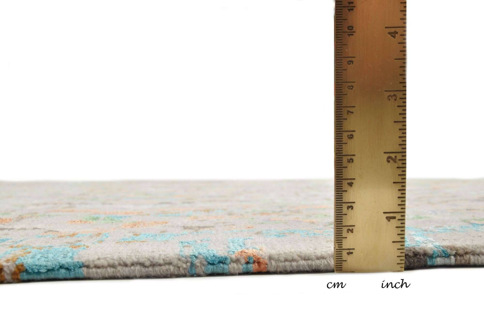 jabusilk30_cx3881_655greymulti_413574_5 Nepal Teppich Jabu Silk 30 Wolle Seide Design Teppich 244x310cm