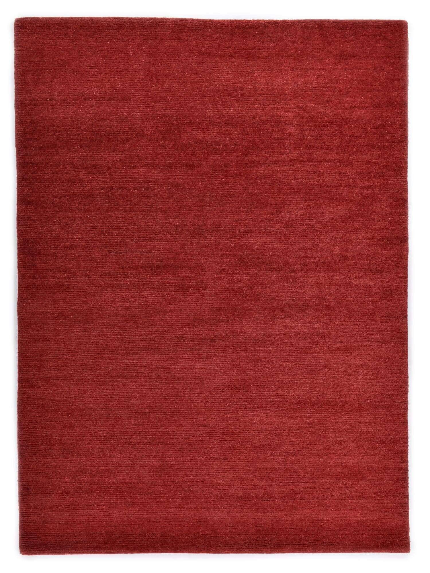 sangri_c4205_200red_425305_1 Nepal Teppich Sangri uni rot im Wunschmaß