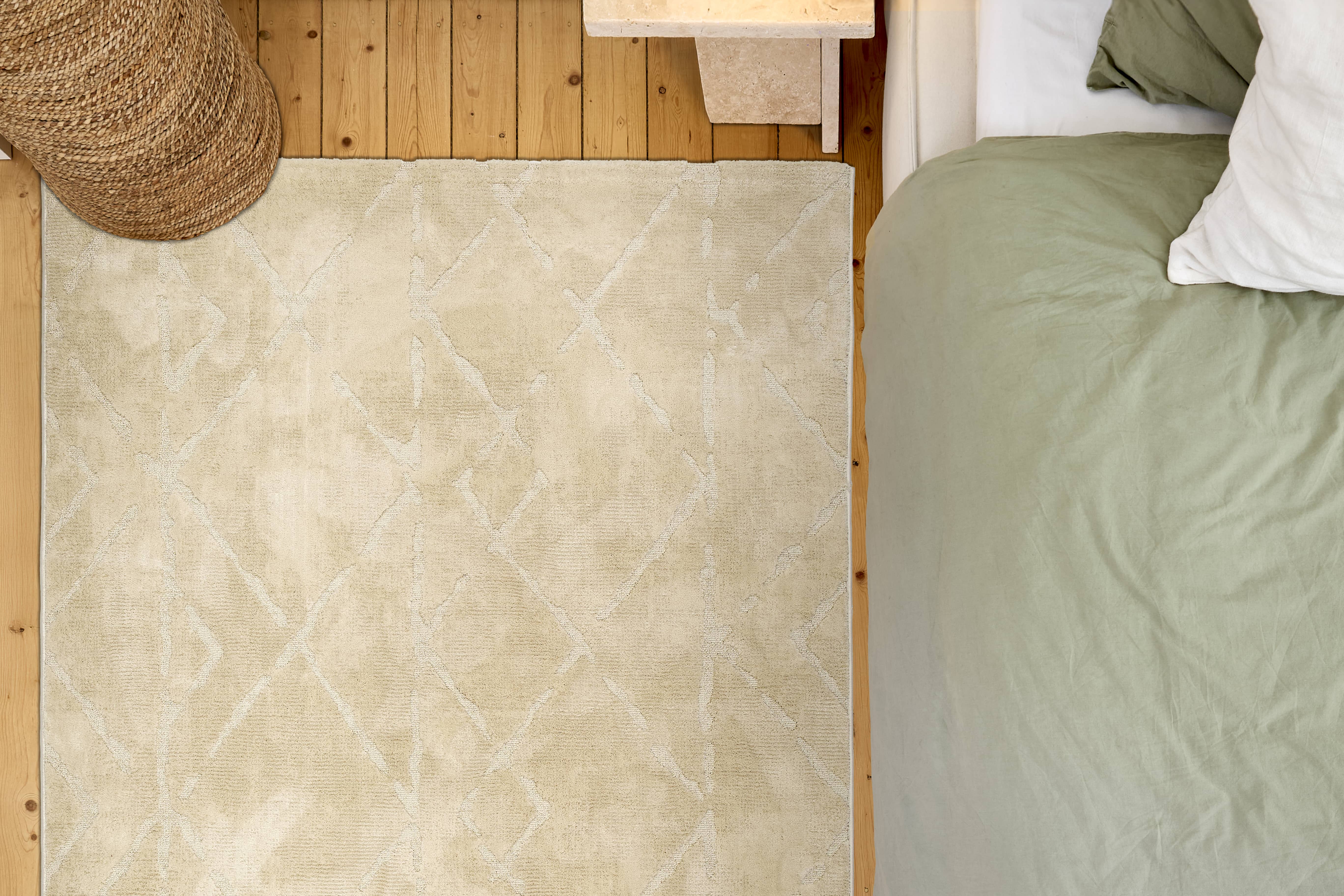 Wohnteppich Lou D.252 C.006 Rauten creme