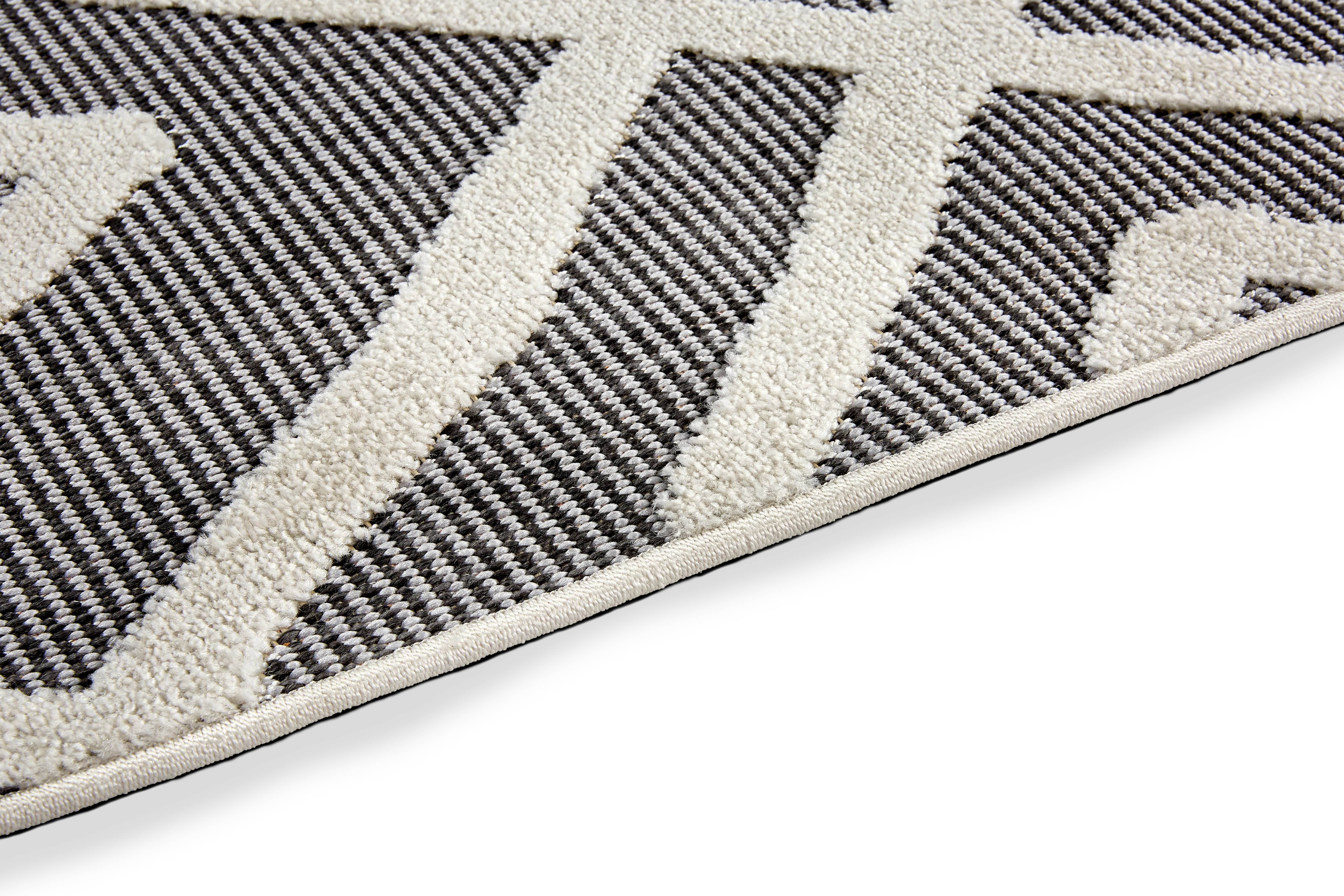 In- und Outdoor Teppich Serina D.252 C.004 Ethno grau/weiß In- und Outdoor Teppich Serina D.252 C.004 Ethno grau/weiß