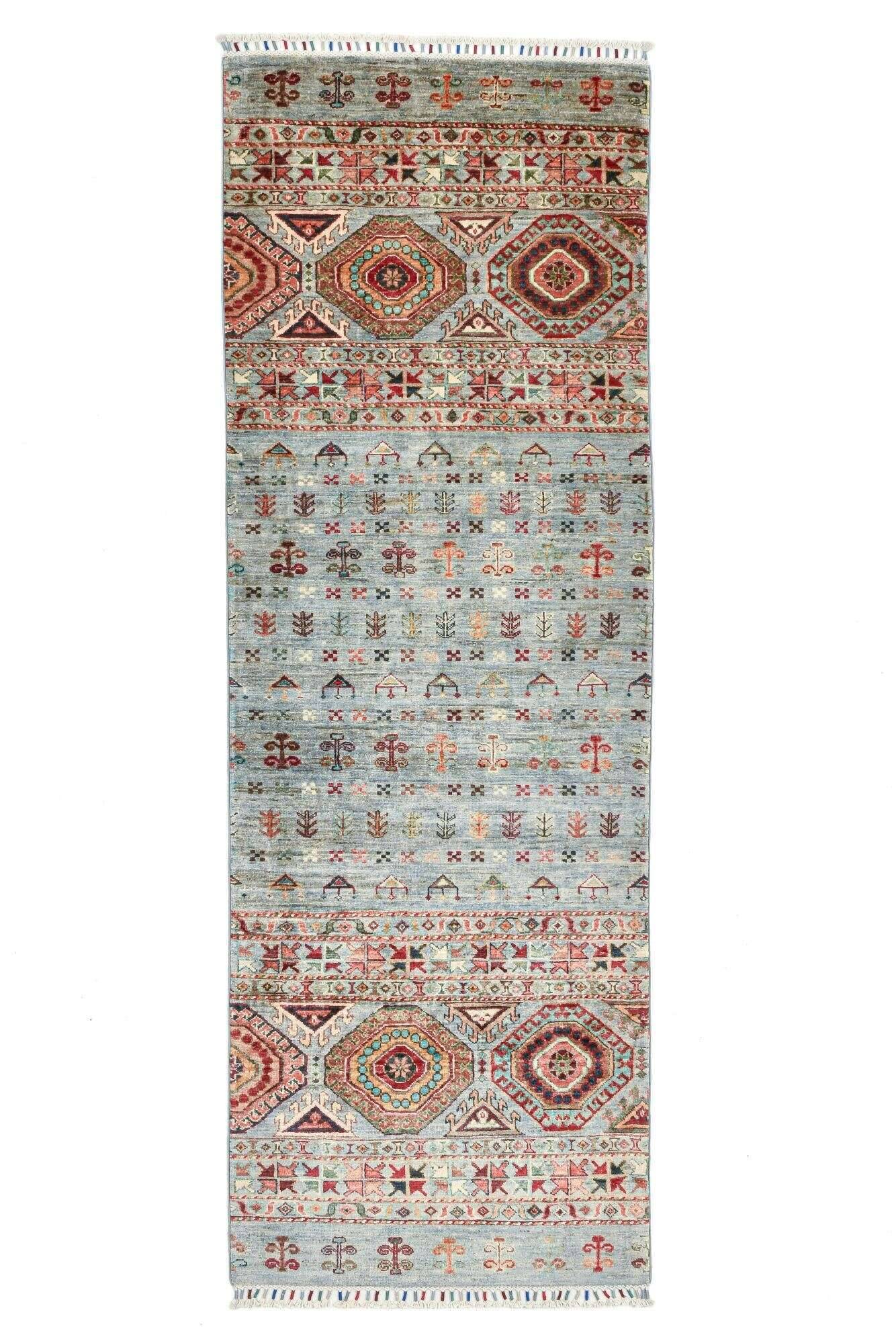 Klassischer Ziegler Teppich Kandashah Galerie 084x243cm Grau