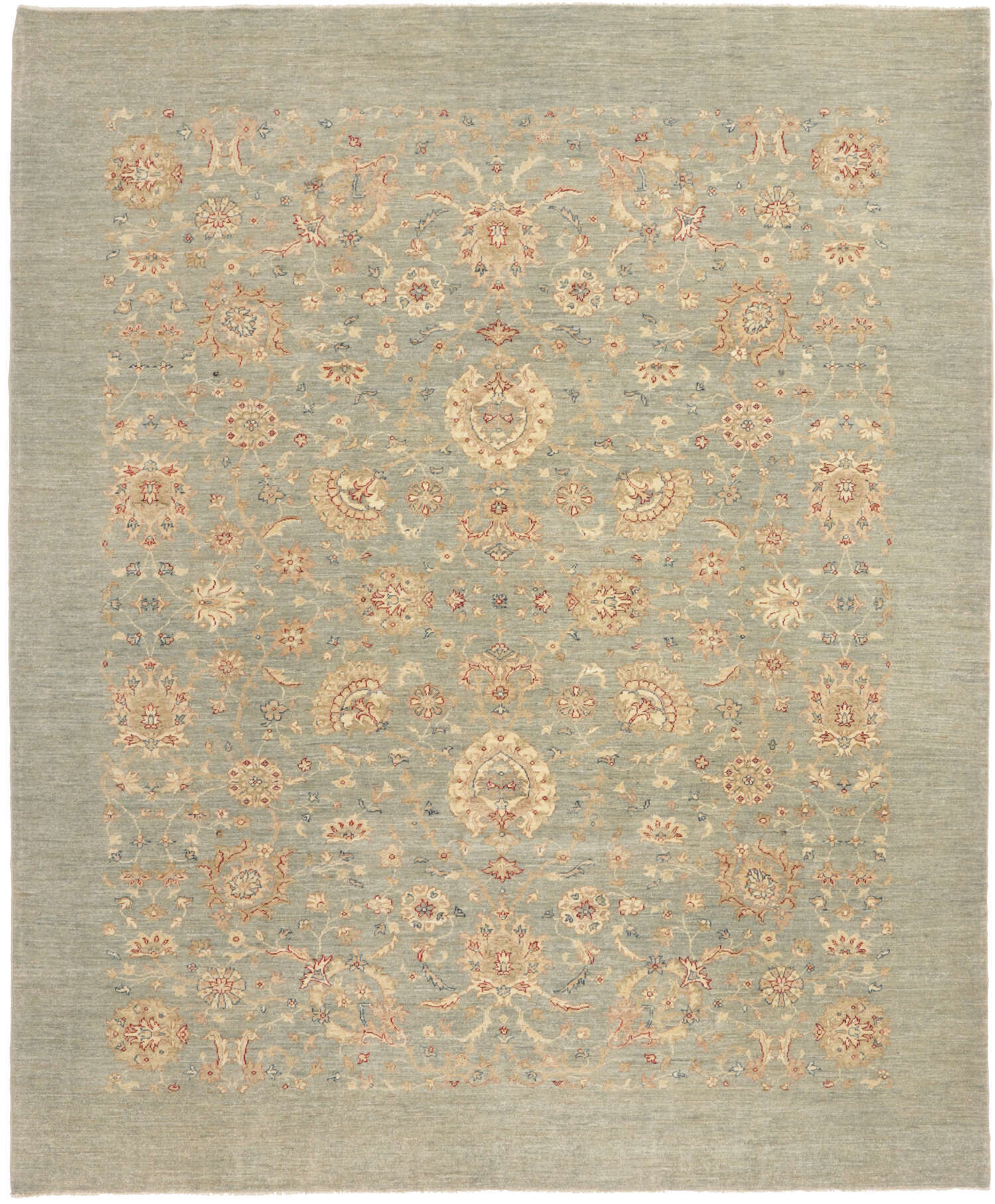 Teppich Ziegler 252 x 303 cm Orientteppich beige Handgeknüpft Schurwolle