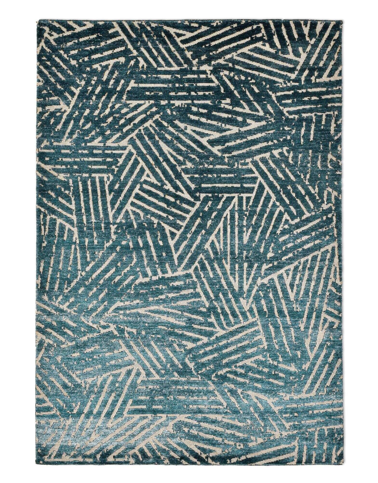 phoenix_zo-2321-19_720turquoise_416743_1 Moderner Designteppich 160x230cm Phoenix Handgeknüpft grün