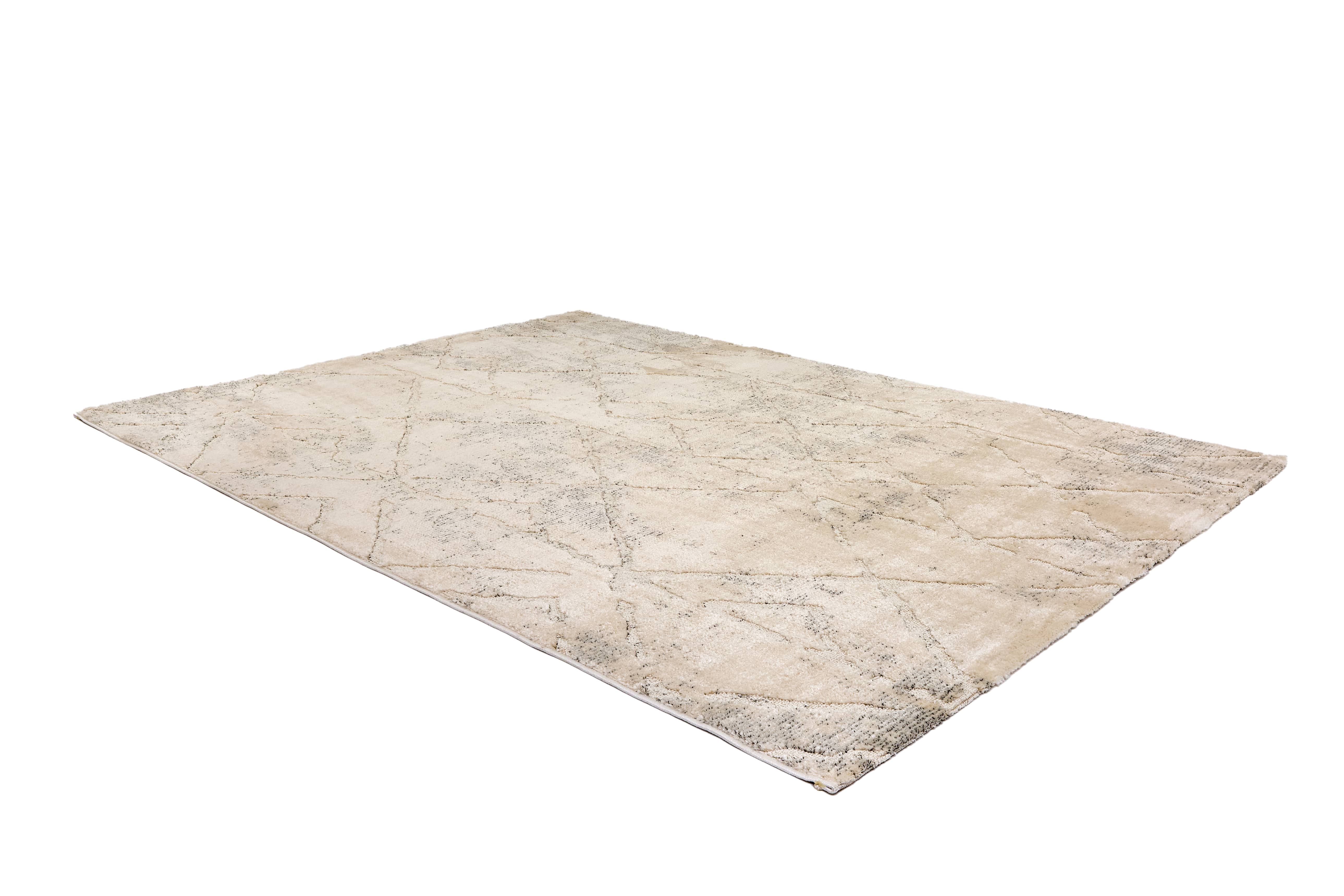 Wohnteppich Lou D.254 C.003 Rauten creme-grau