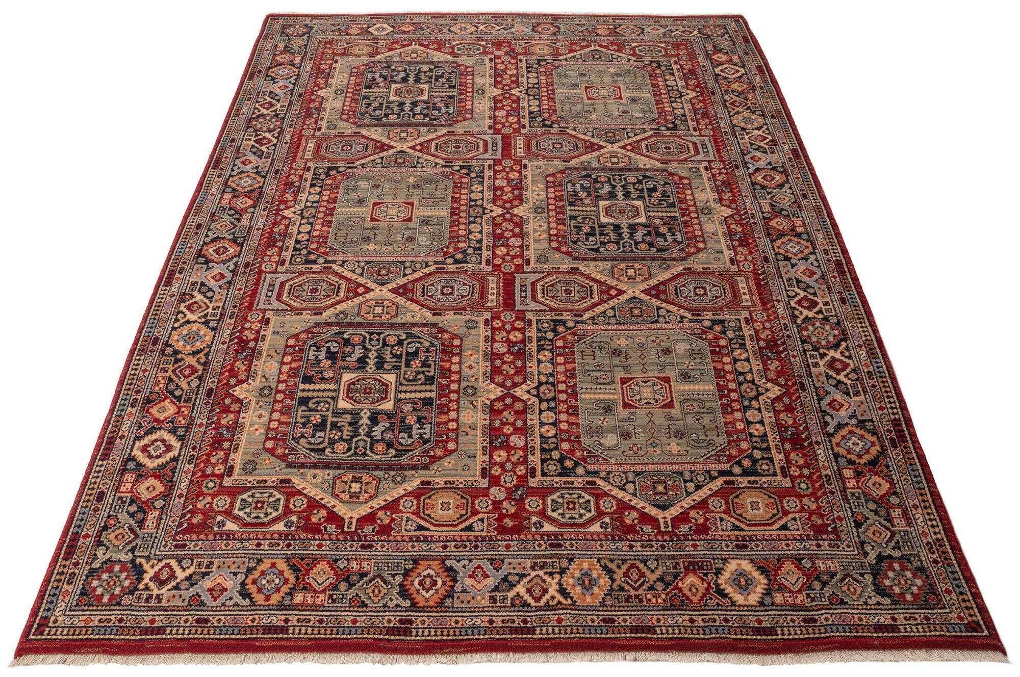 Saharna_7275_205redmulti_422804_1 Teppich Saharna 7275 Webteppich aus reiner Wolle